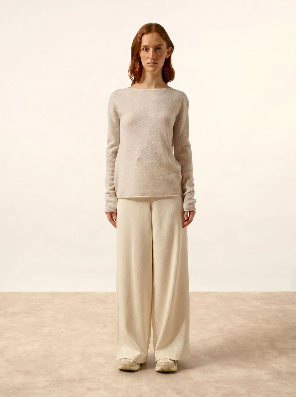 GRACE pullover u-boot-ausschnitt perlgrau meliert