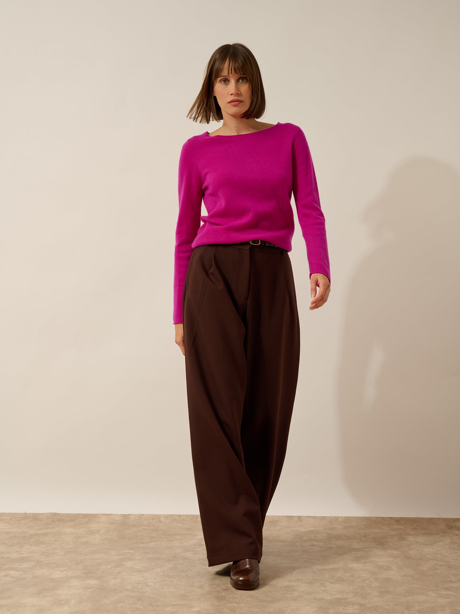 GRACE pull col bateau violine