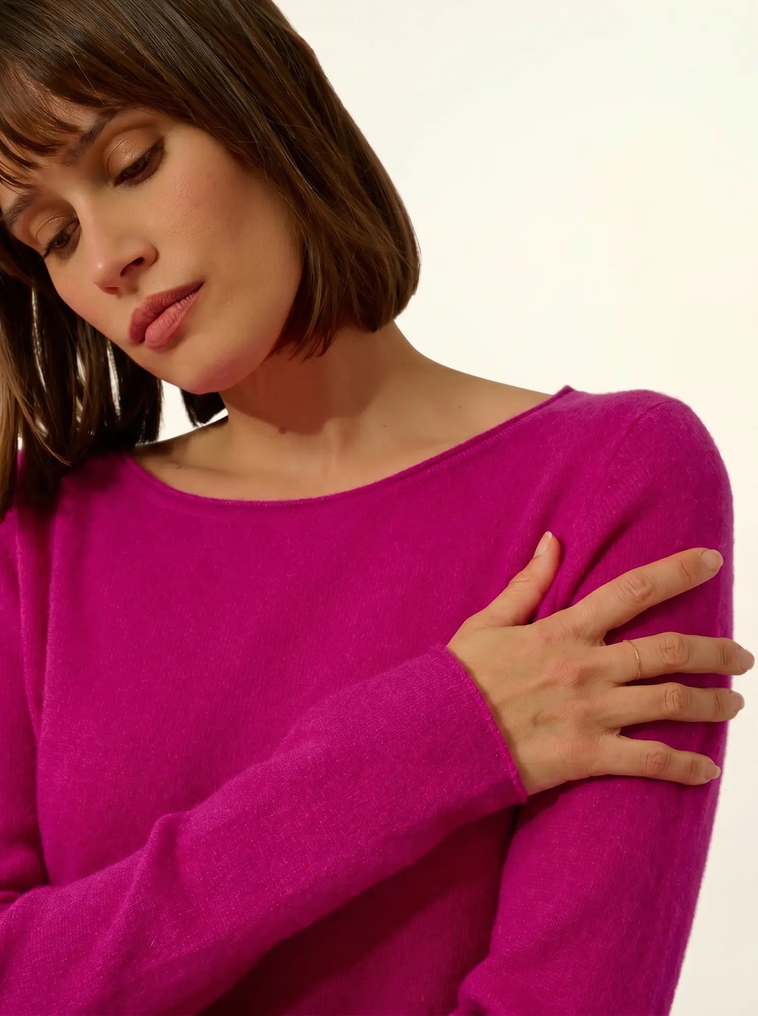 GRACE pullover u-boot-ausschnitt violine