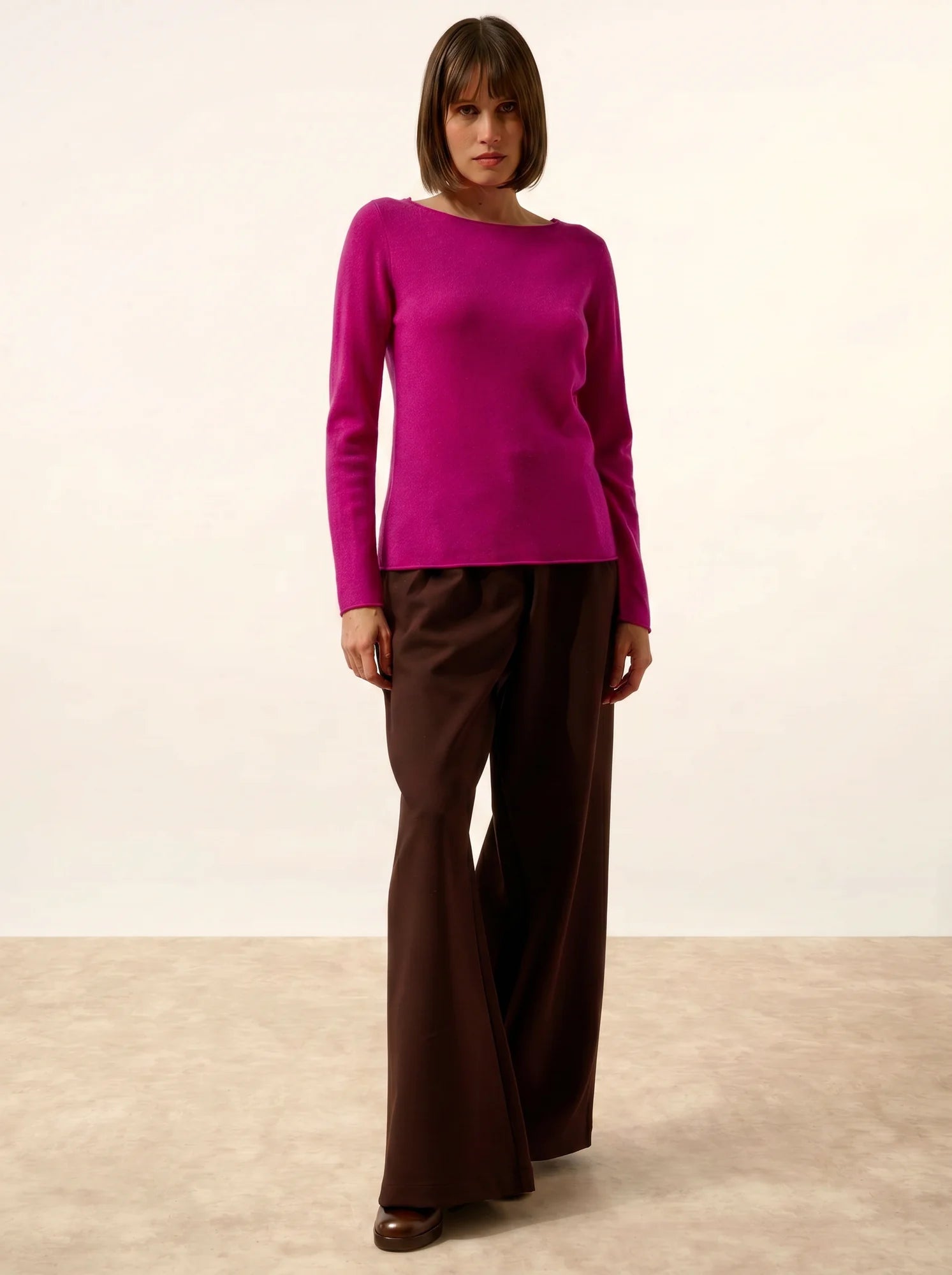 GRACE pullover u-boot-ausschnitt violine