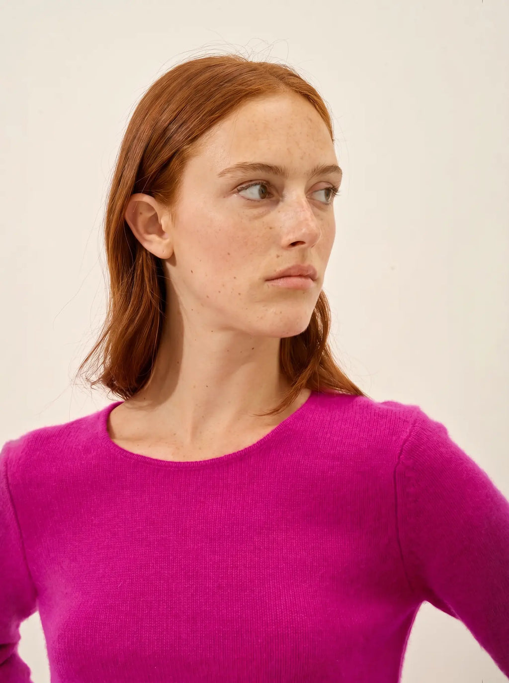 JOYCE pullover rundhalsausschnitt 4-fädig violine