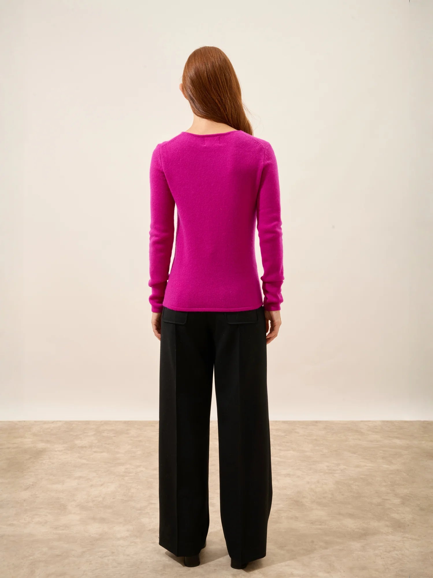 JOYCE pullover rundhalsausschnitt 4-fädig violine