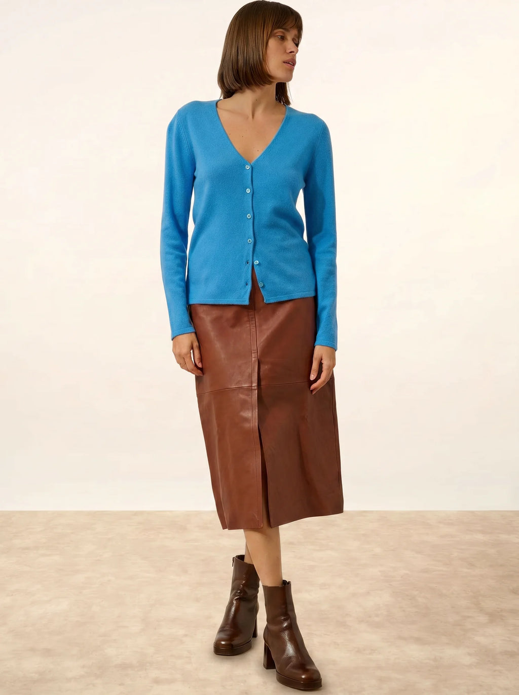 NORMA strickjacke v-ausschnitt bleuet