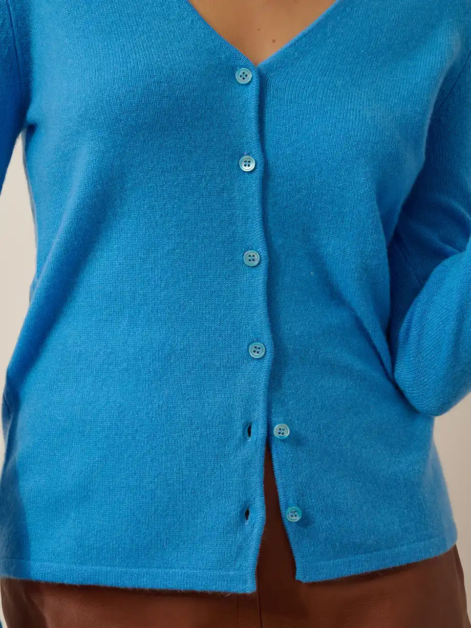 NORMA strickjacke v-ausschnitt bleuet