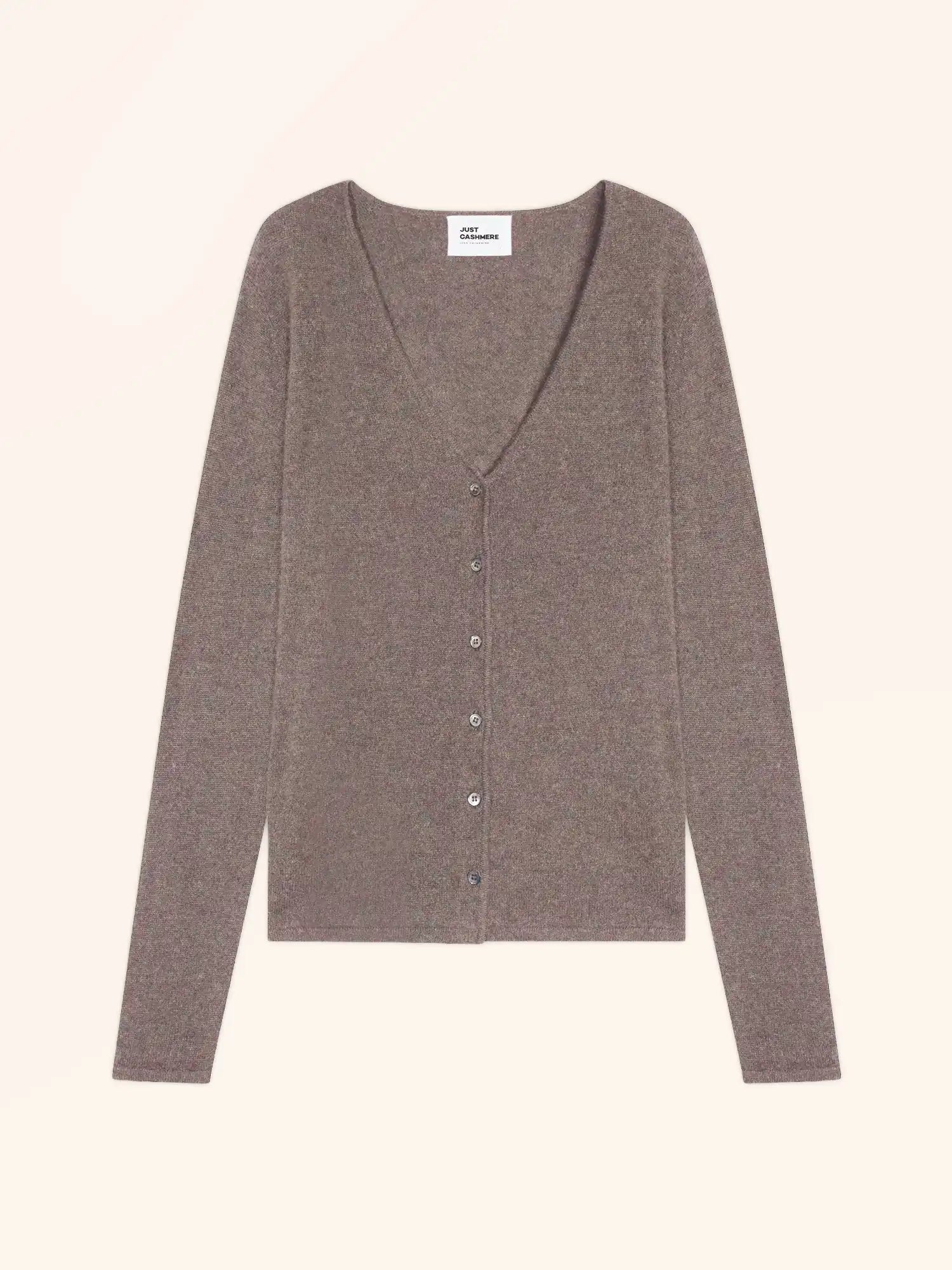 NORMA strickjacke v-ausschnitt caribou meliert