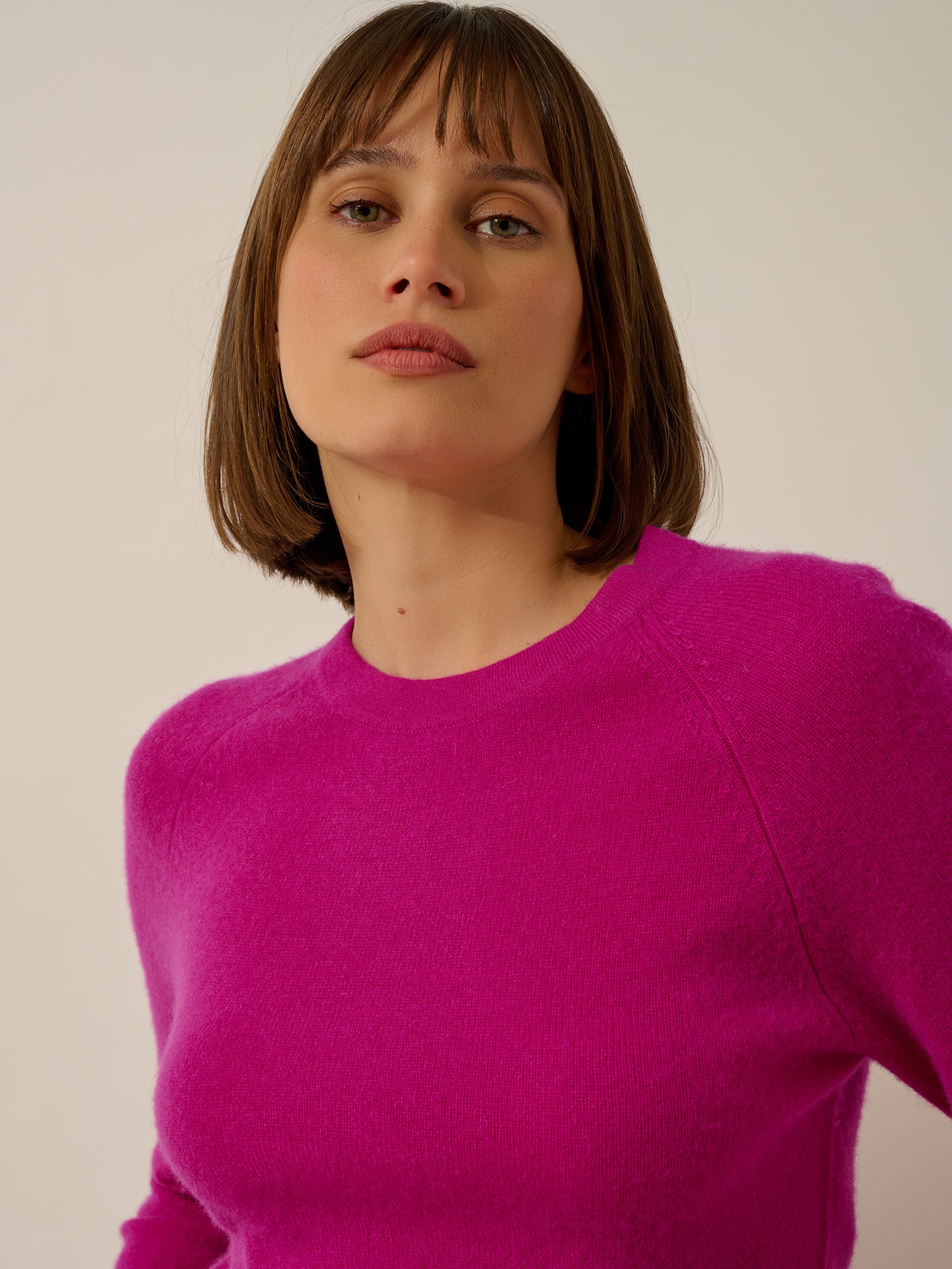 JANE pull col rond violine