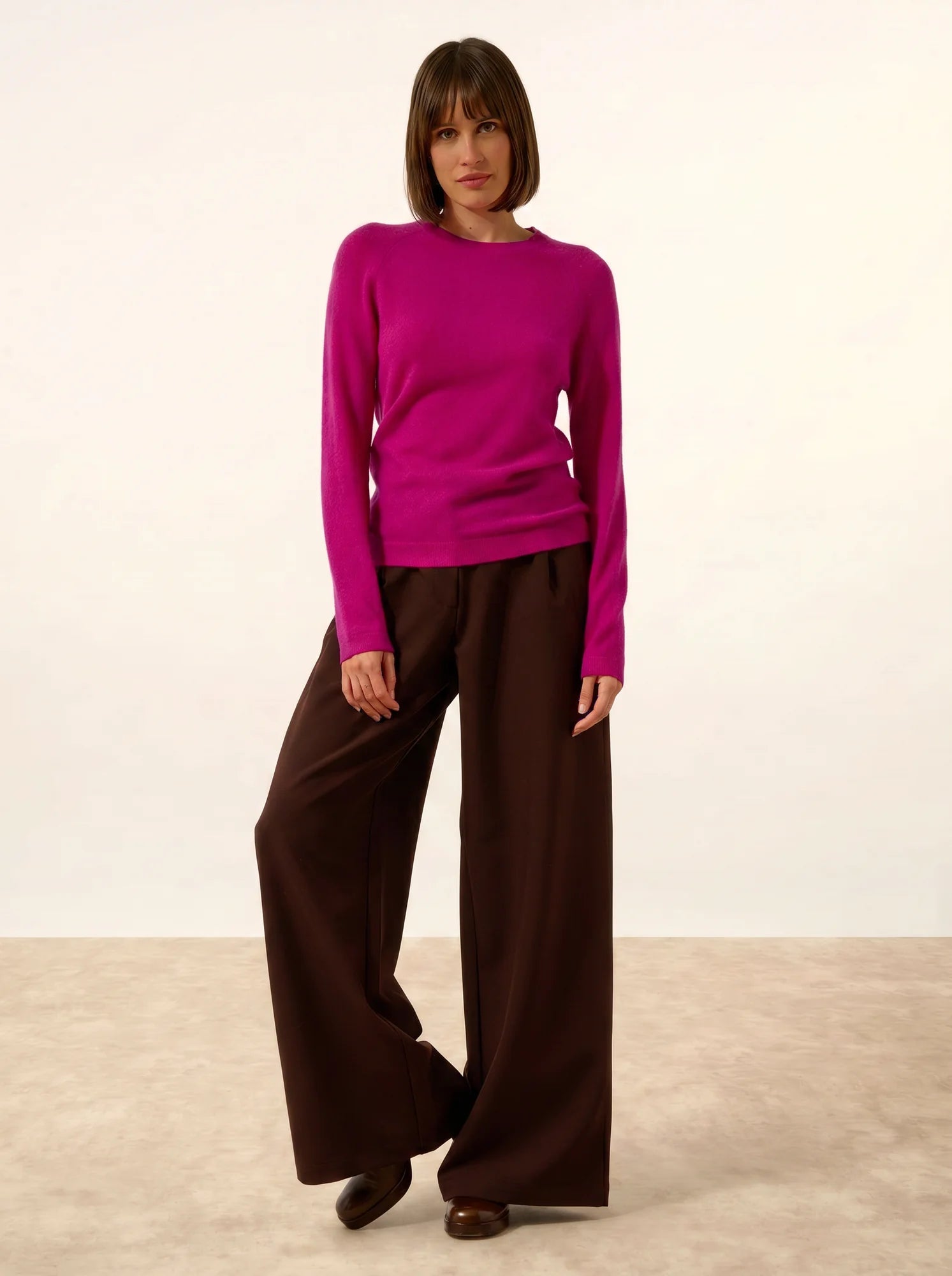 JANE pullover rundhalsausschnitt violine
