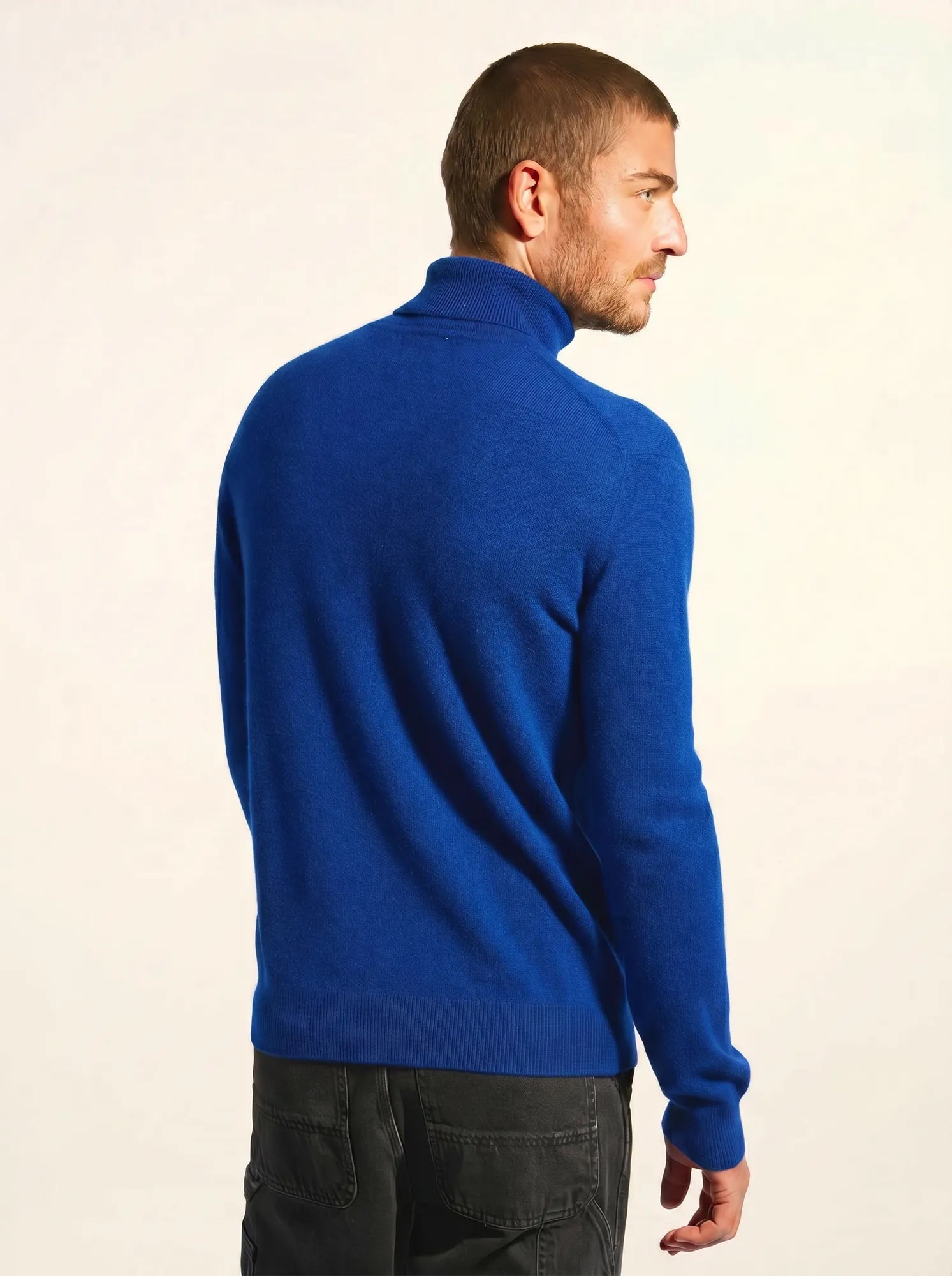 CONNOR pullover rollkragen blau persan