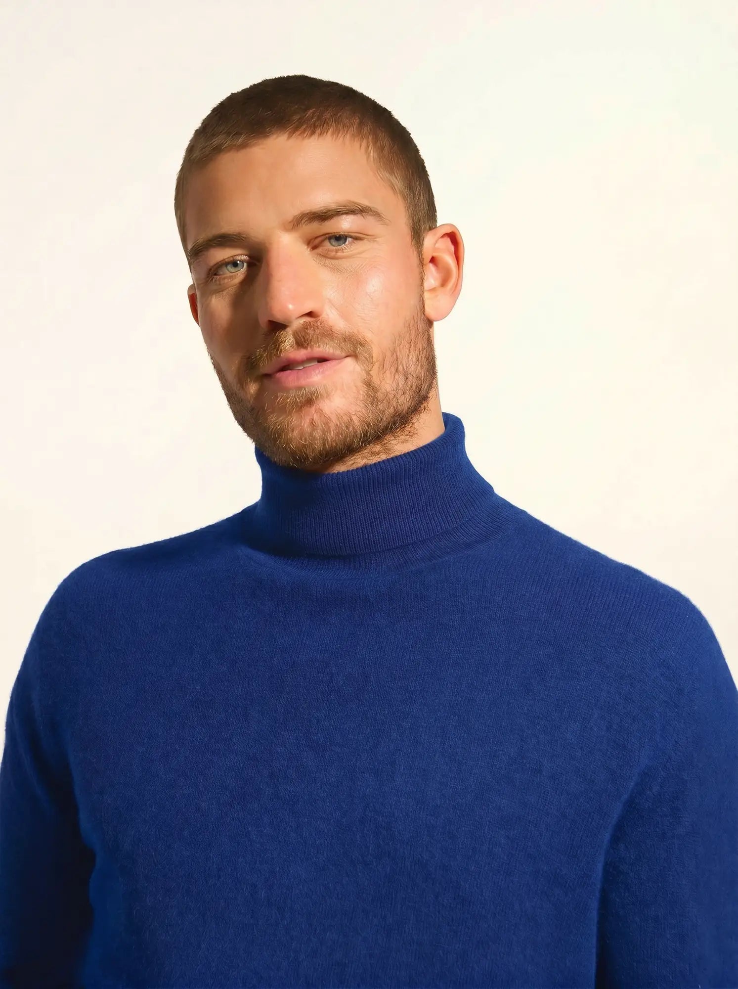 CONNOR pullover rollkragen blau persan
