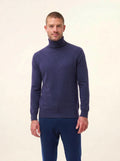 CONNOR pullover rollkragen violett grau meliert