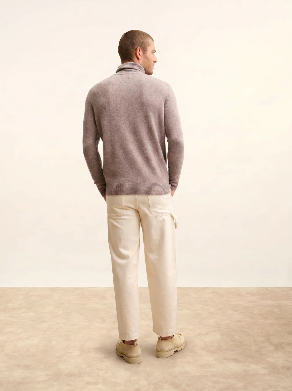SACHA pullover rollkragen 4-fädig caribou meliert