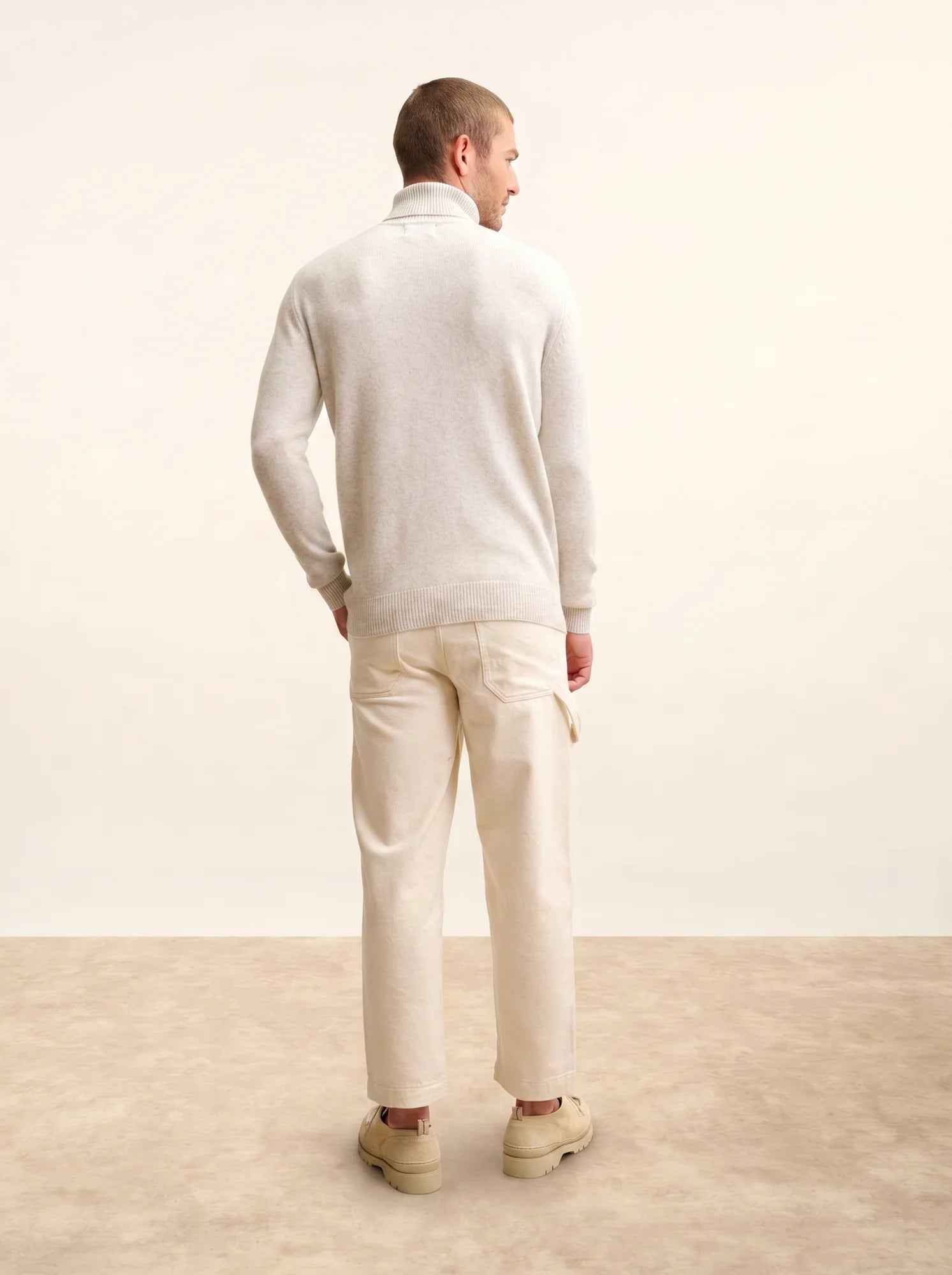 SACHA pullover rollkragen 4-fädig perlgrau meliert