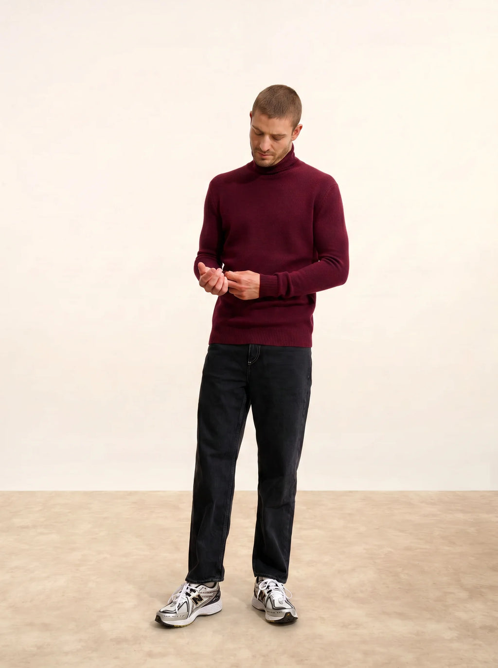 SACHA pullover rollkragen 4-fädig mûre