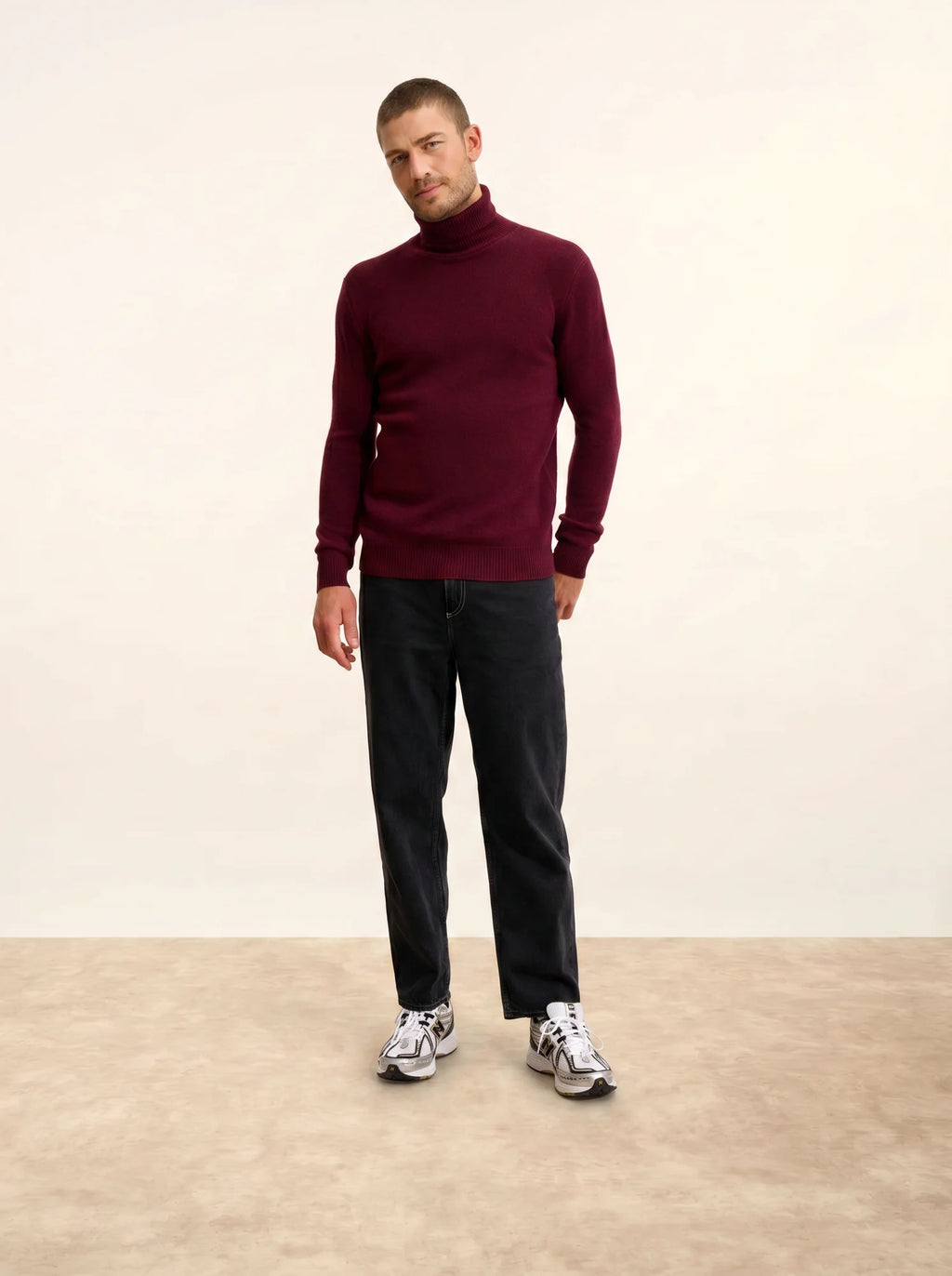 SACHA pullover rollkragen 4-fädig mûre