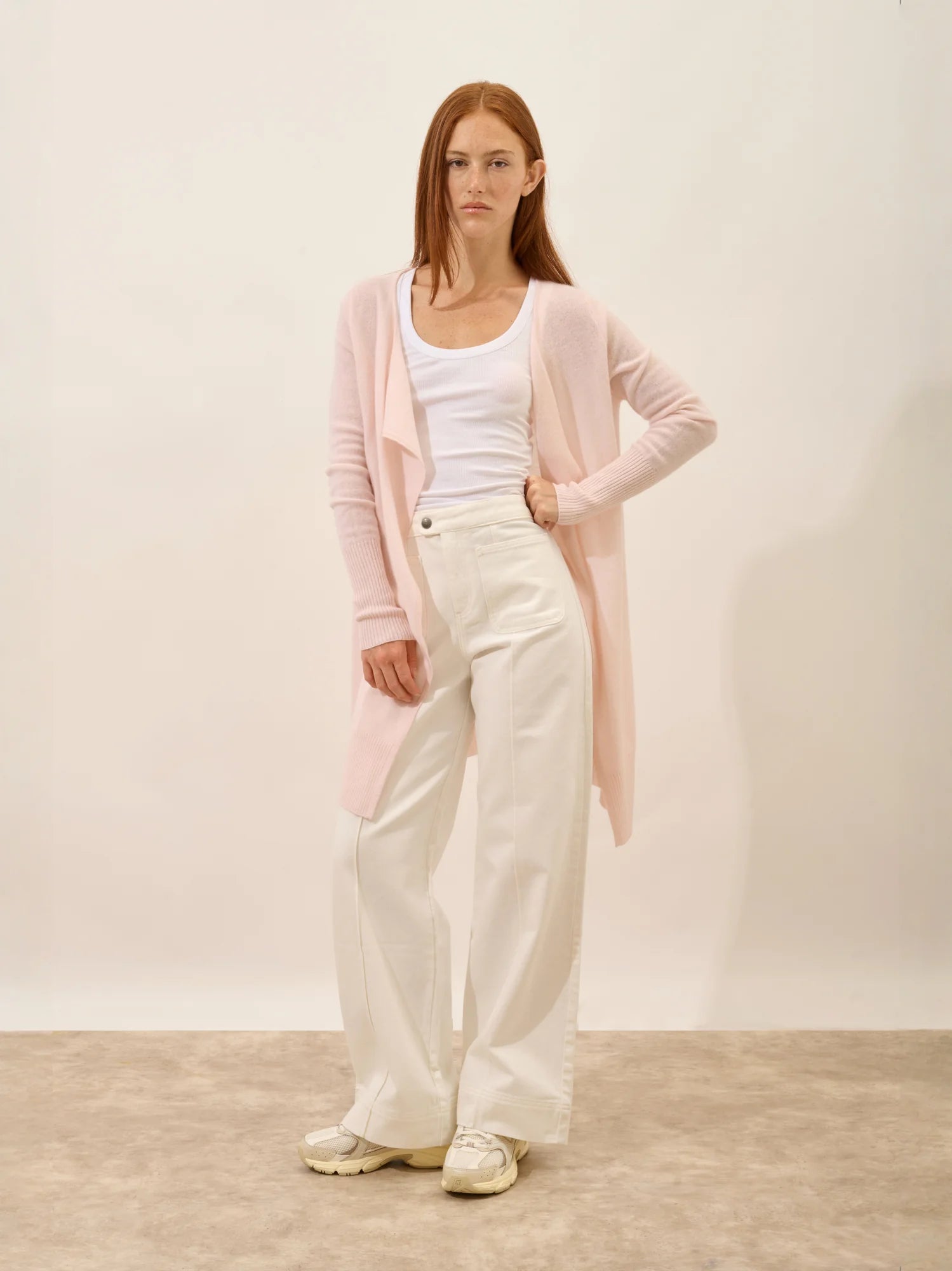 BROOKE jacke lang rosa bébé