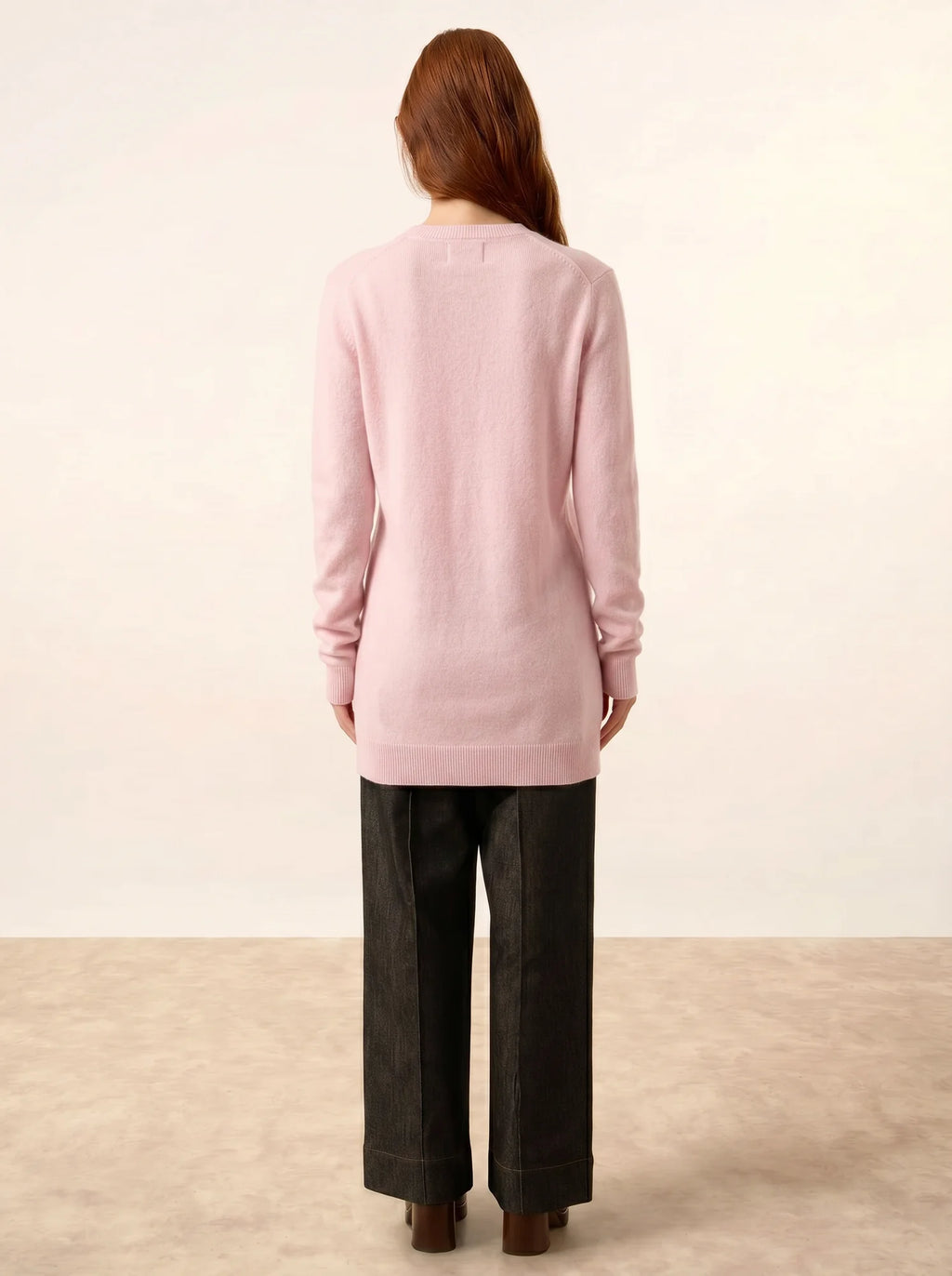 TOMMIE strickjacke v-ausschnitt rosa bébé