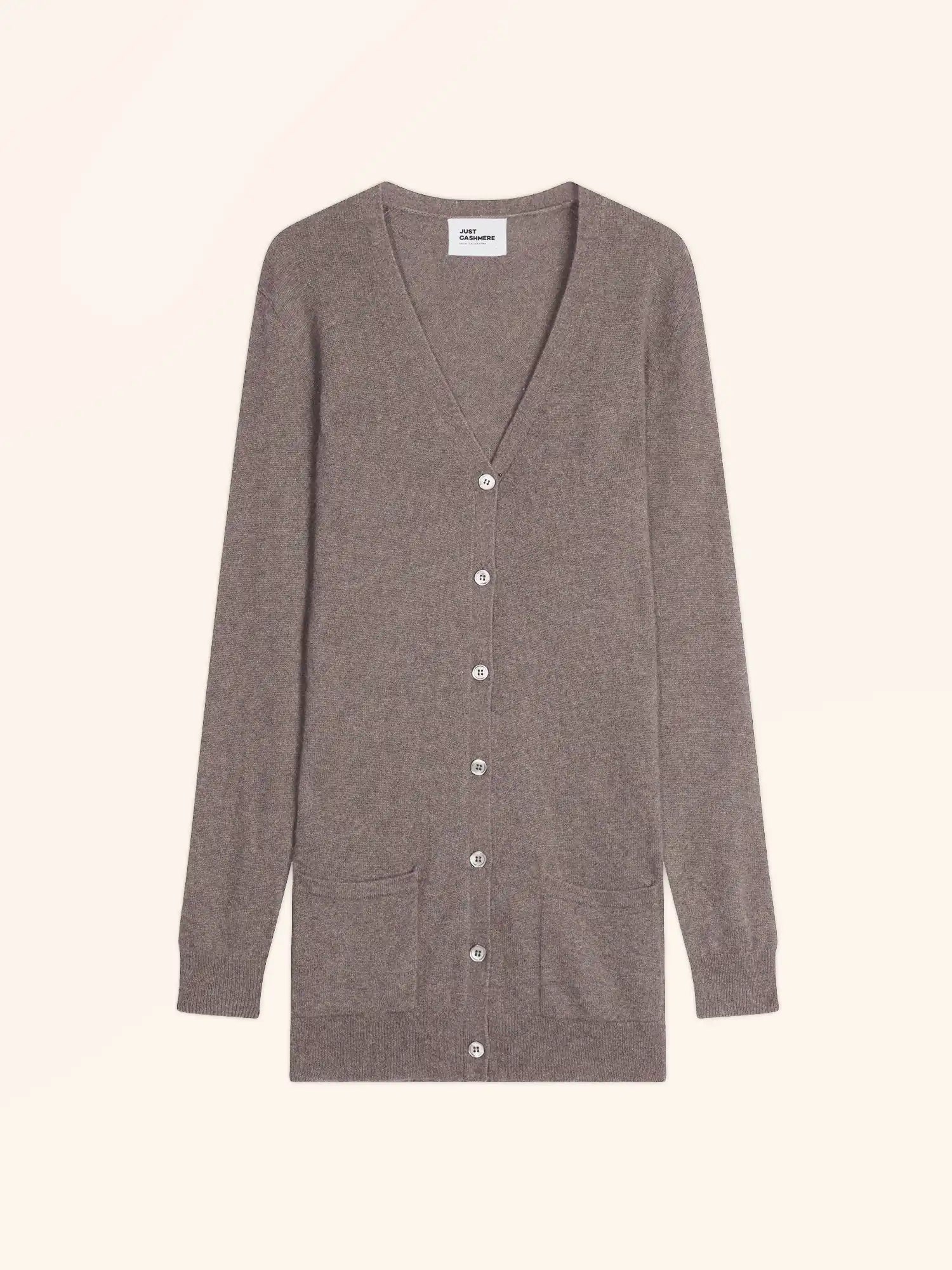 TOMMIE strickjacke v-ausschnitt caribou meliert