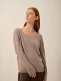 FIONA pullover rundhalsausschnitt caribou meliert