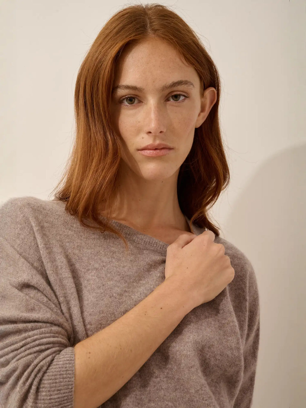 REBECCA pullover chauve souris caribou meliert