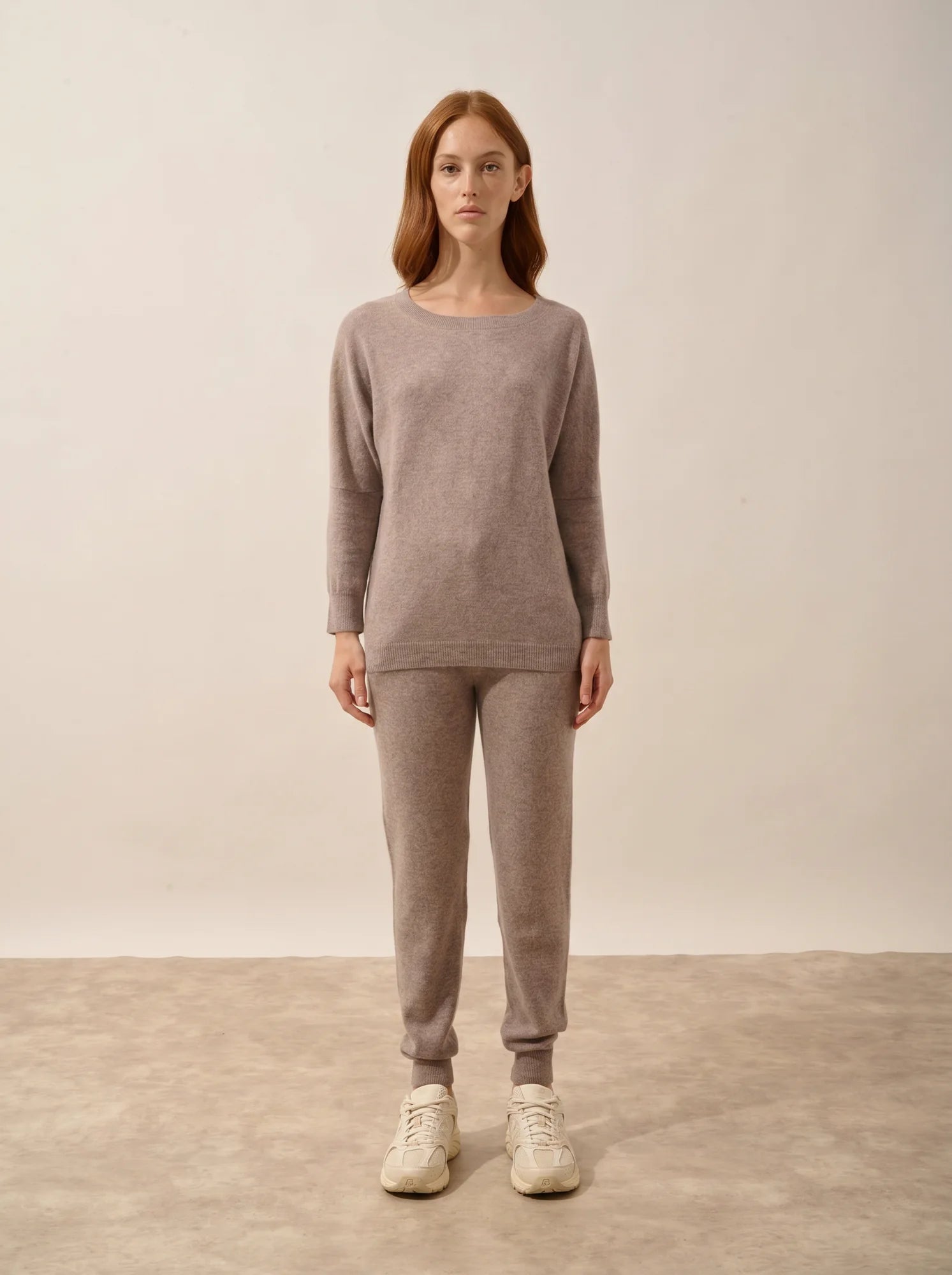 REBECCA pullover chauve souris caribou meliert