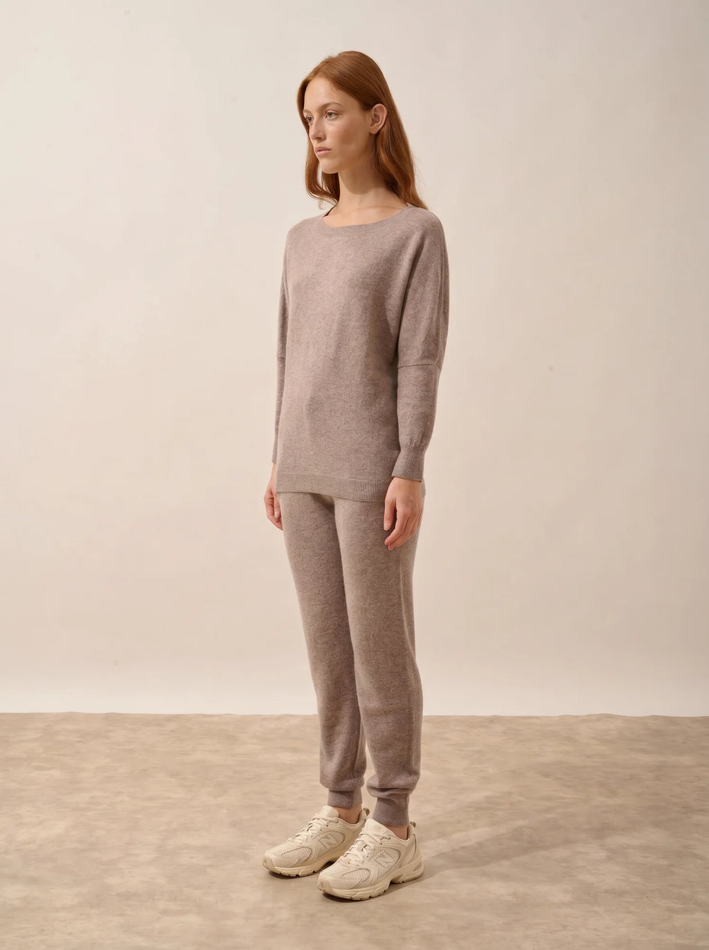 REBECCA pullover chauve souris caribou meliert