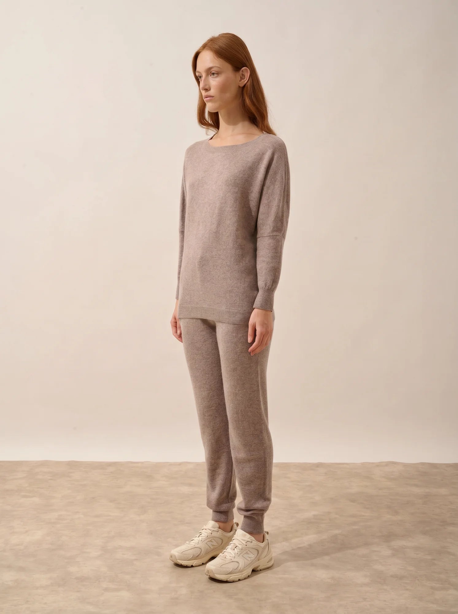 REBECCA pullover chauve souris caribou meliert