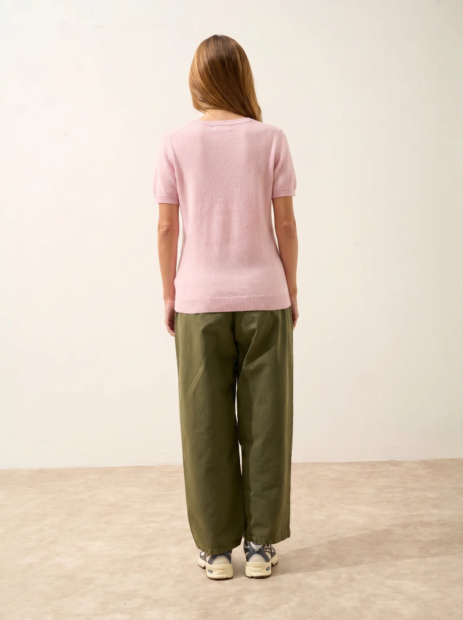GLAMIS t-shirt v-ausschnitt rosa bébé