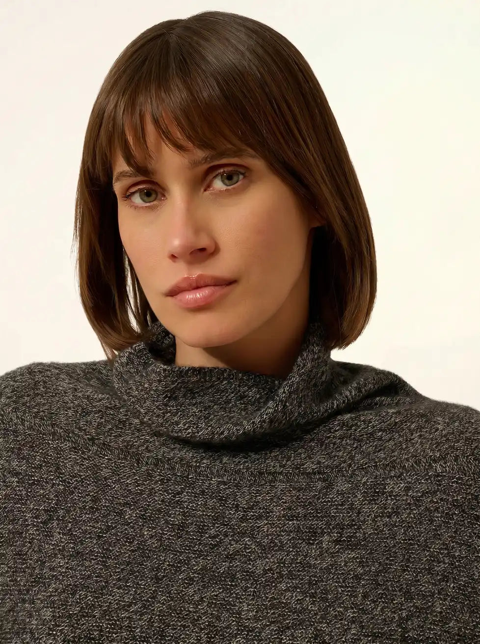BLANTYRE pullover rollkragen schwarz und weiß