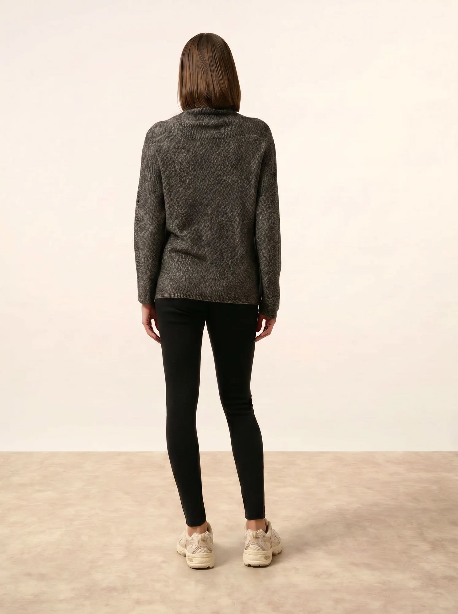 BLANTYRE pullover rollkragen schwarz und weiß