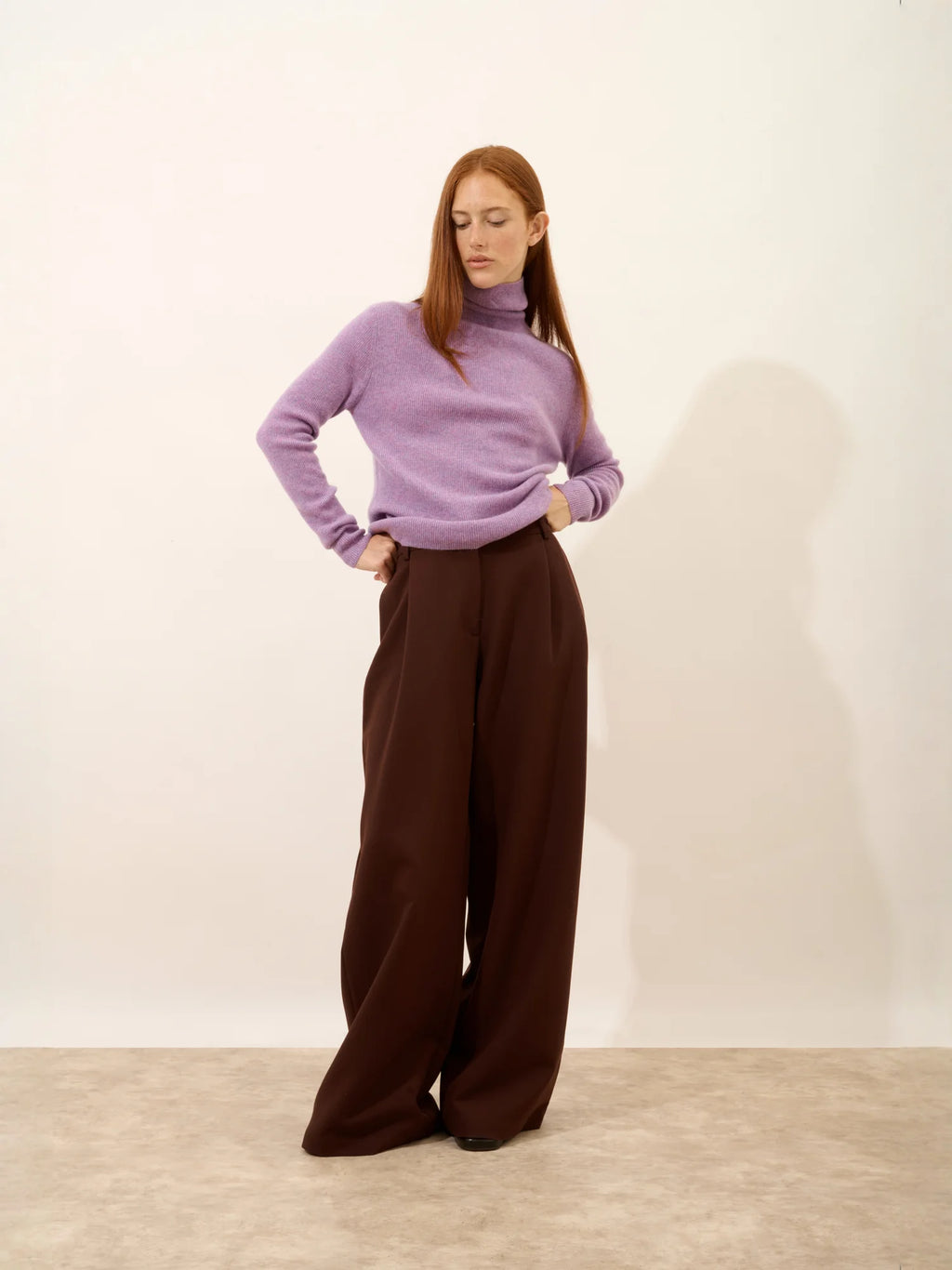 LANAIS pullover rollkragen flieder meliert