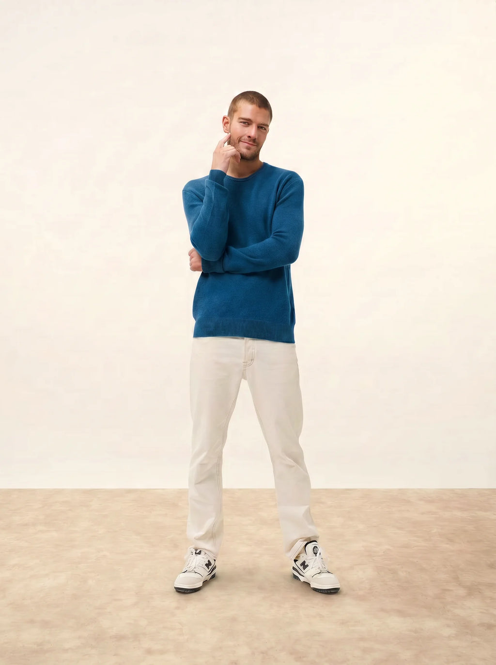 GABIN Sweater Crew Neck 4 Ply Calanque