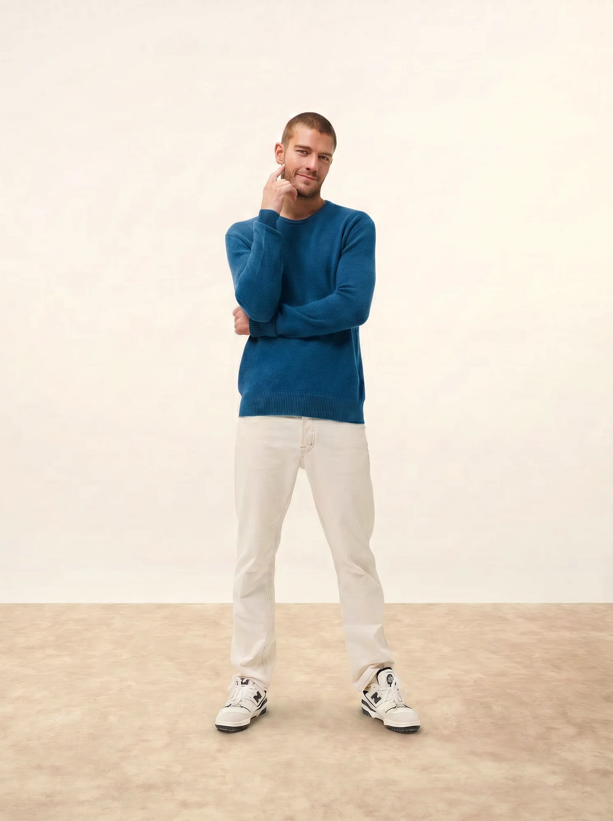 GABIN Sweater Crew Neck 4 Ply Calanque