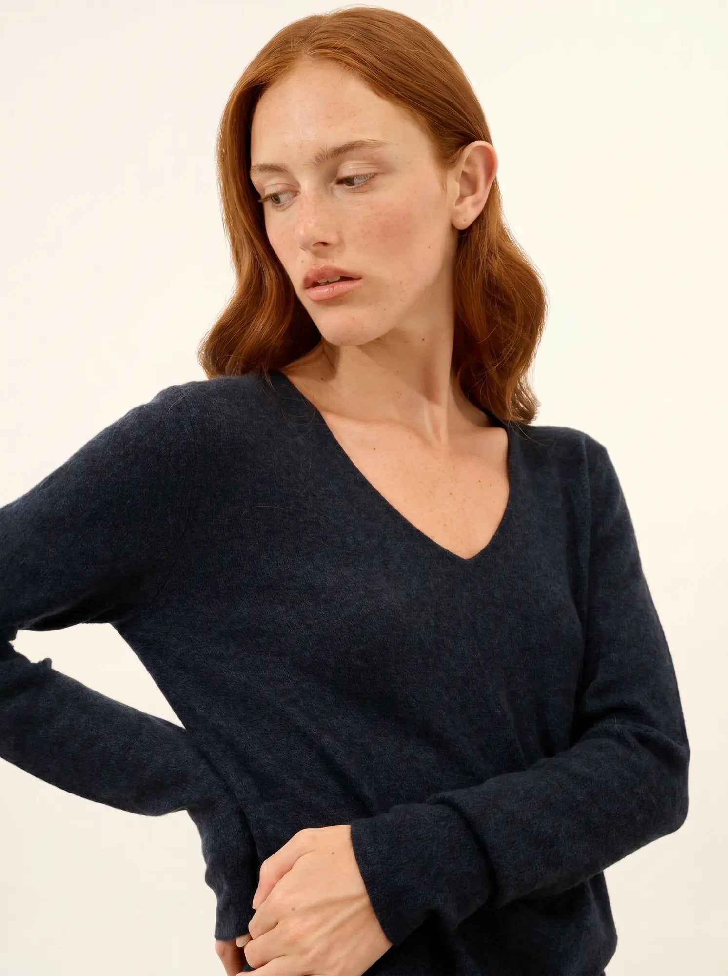 JOAN pullover v-ausschnitt caviar