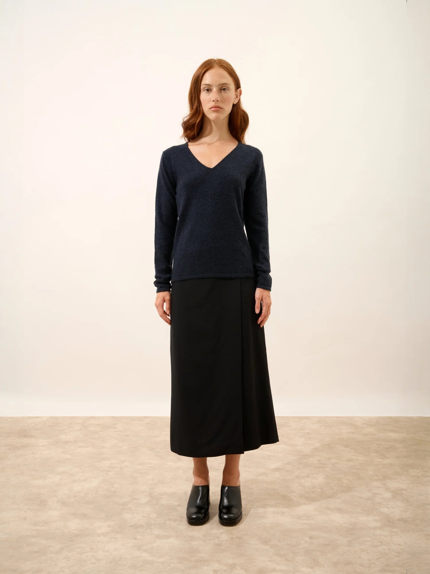 JOAN pullover v-ausschnitt caviar