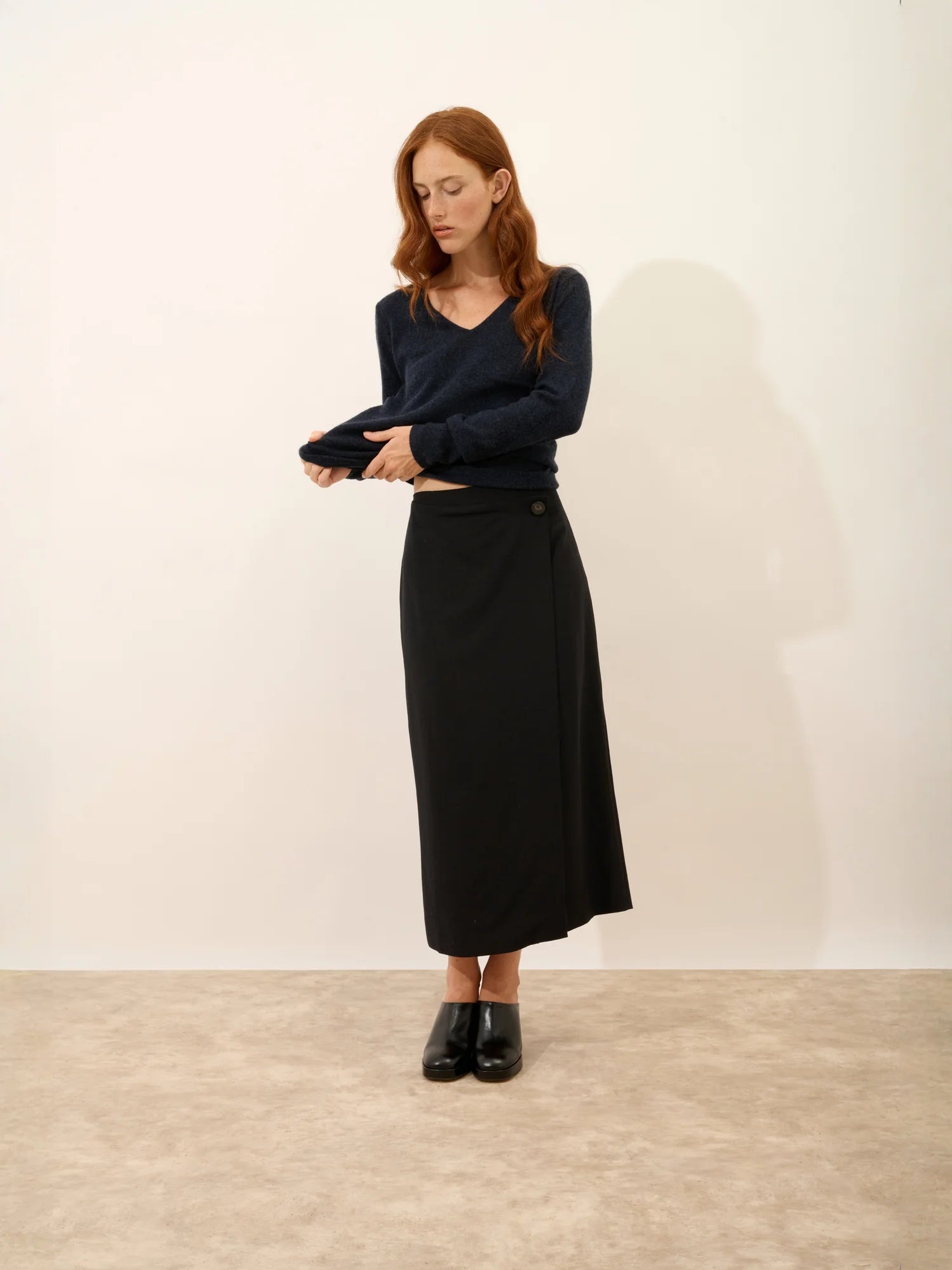 JOAN pullover v-ausschnitt caviar