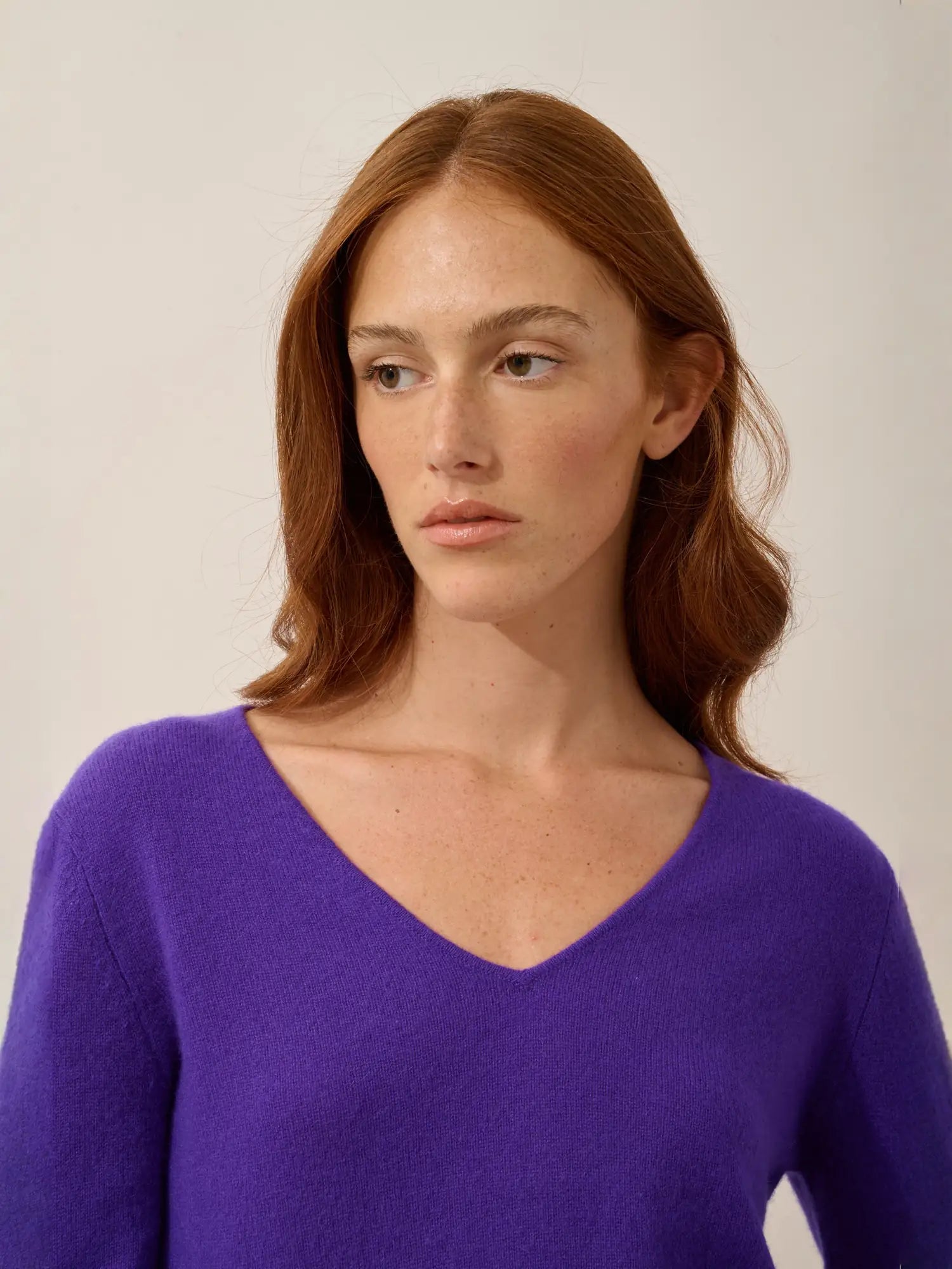 JOAN pullover v-ausschnitt gentiane