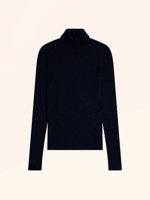 AVA pull col roulé caviar