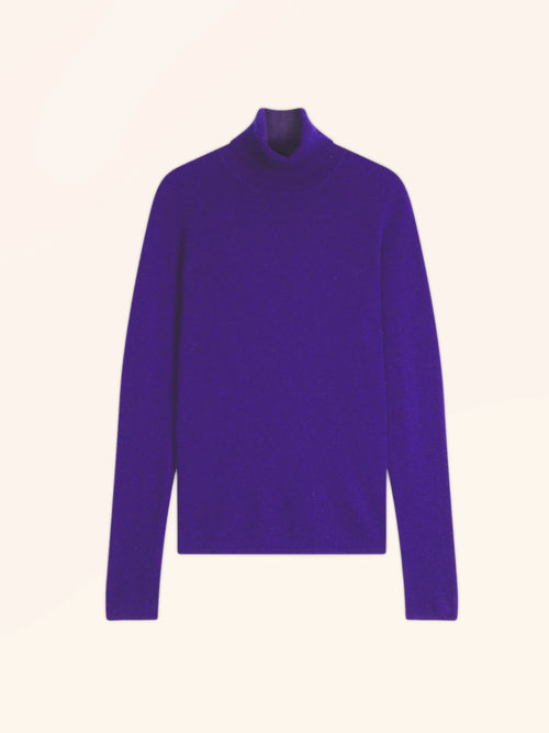 AVA pull col roulé gentiane