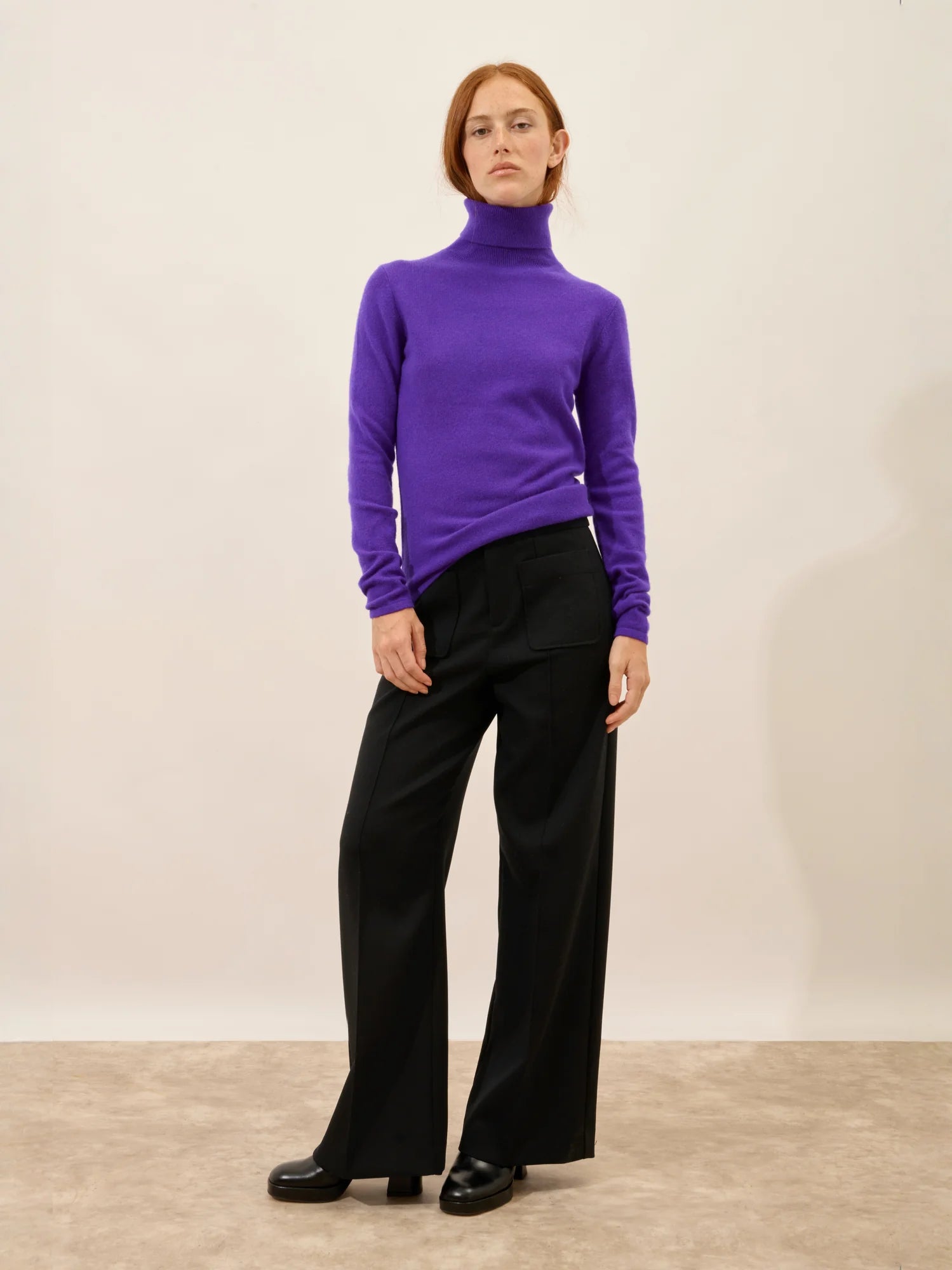 AVA pullover rollkragen gentiane