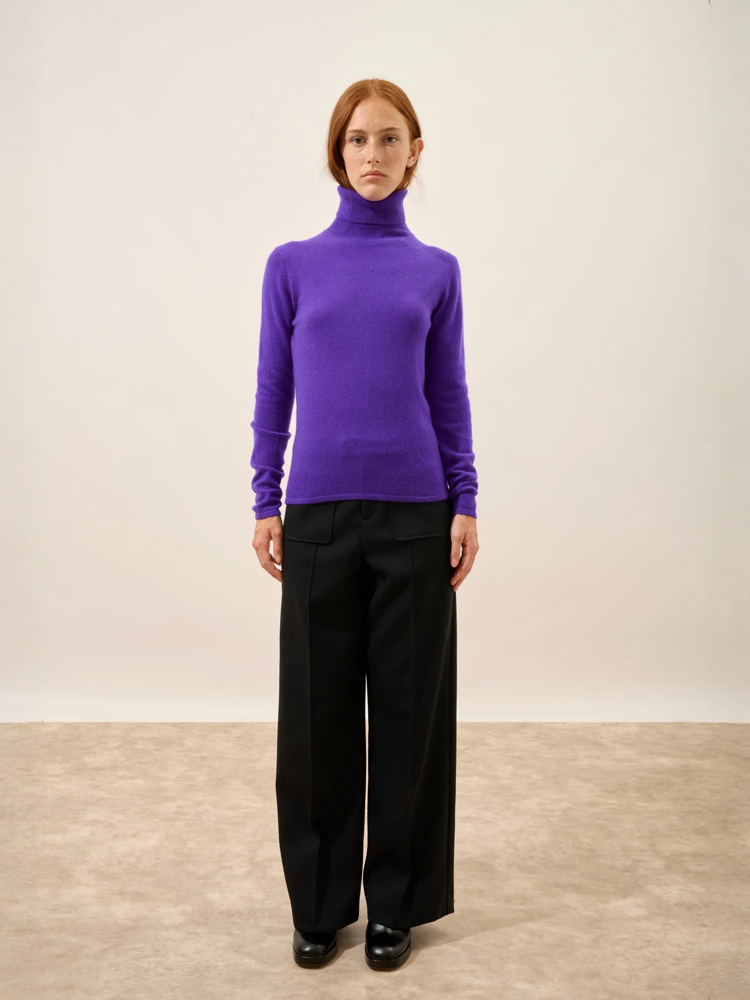 AVA pullover rollkragen gentiane