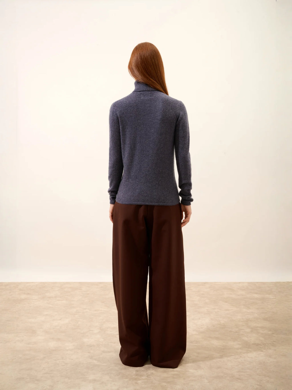 AVA pullover rollkragen violett grau meliert