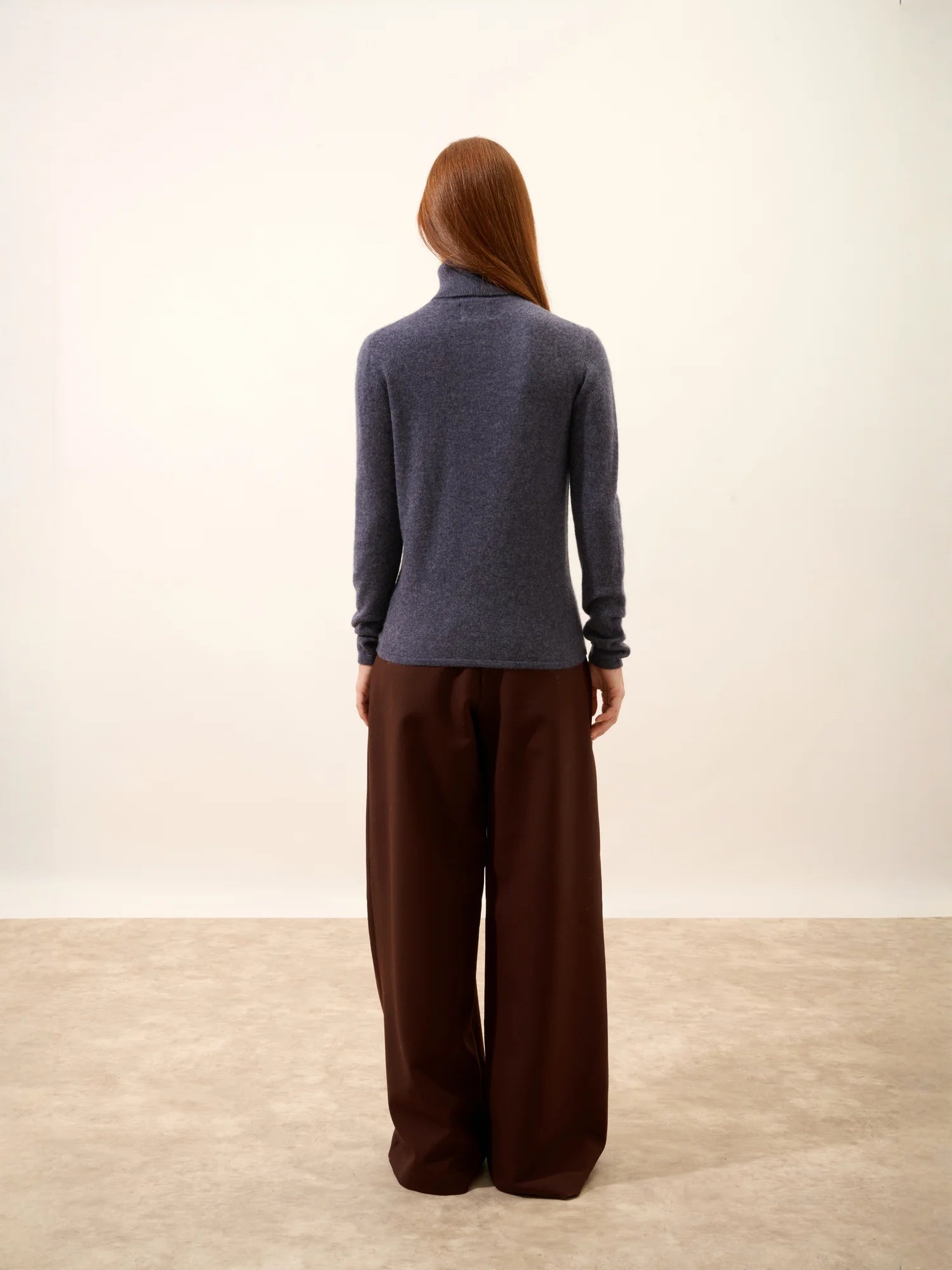 AVA pullover rollkragen violett grau meliert