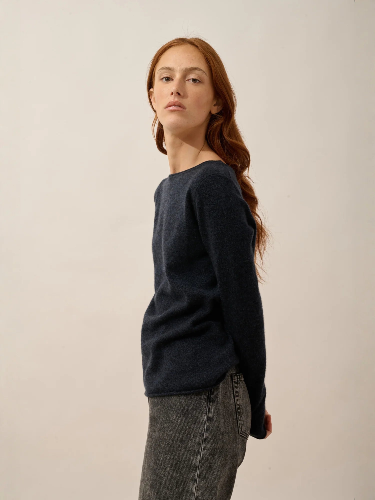 GRACE pullover u-boot-ausschnitt caviar