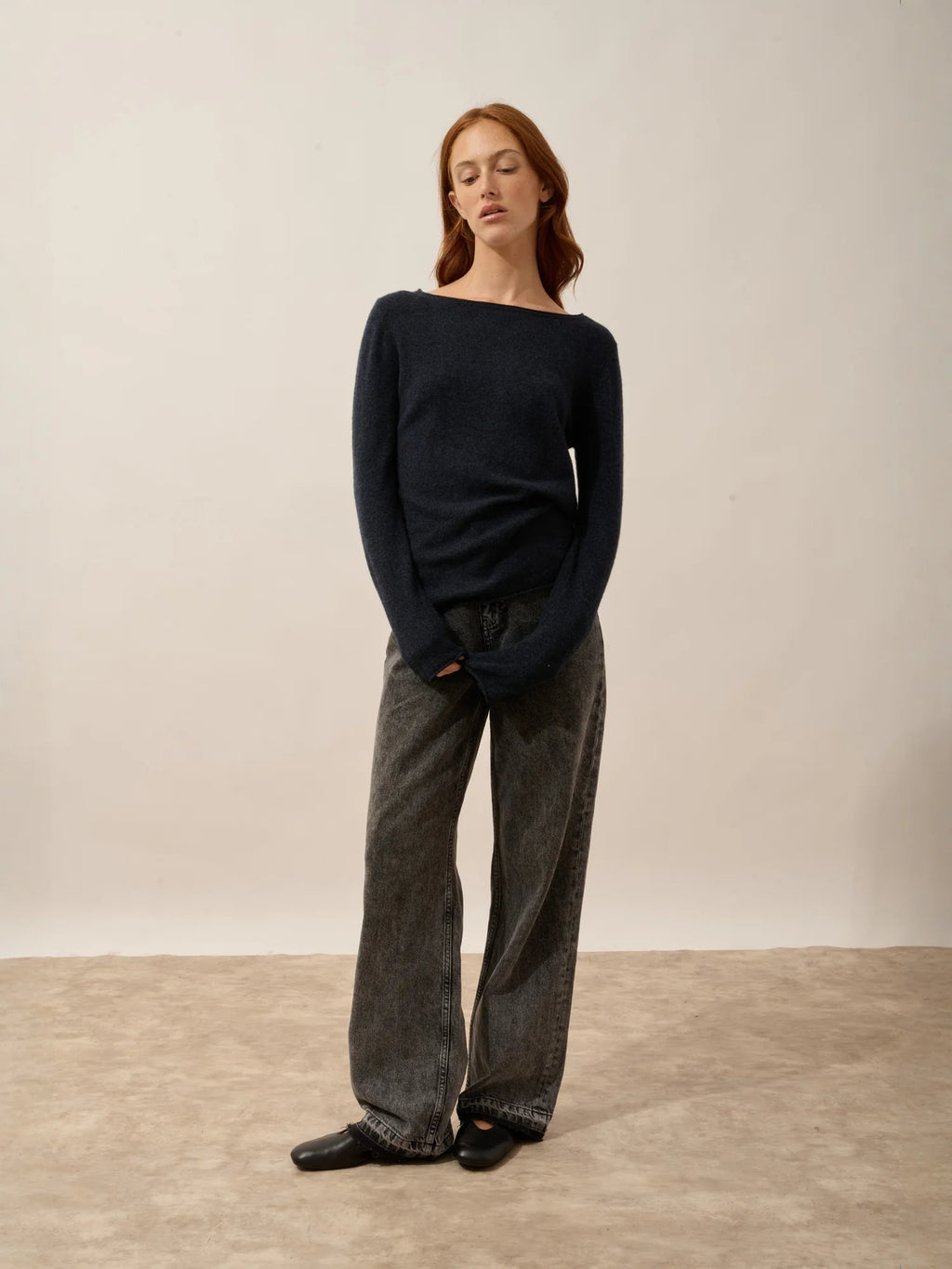 GRACE pullover u-boot-ausschnitt caviar