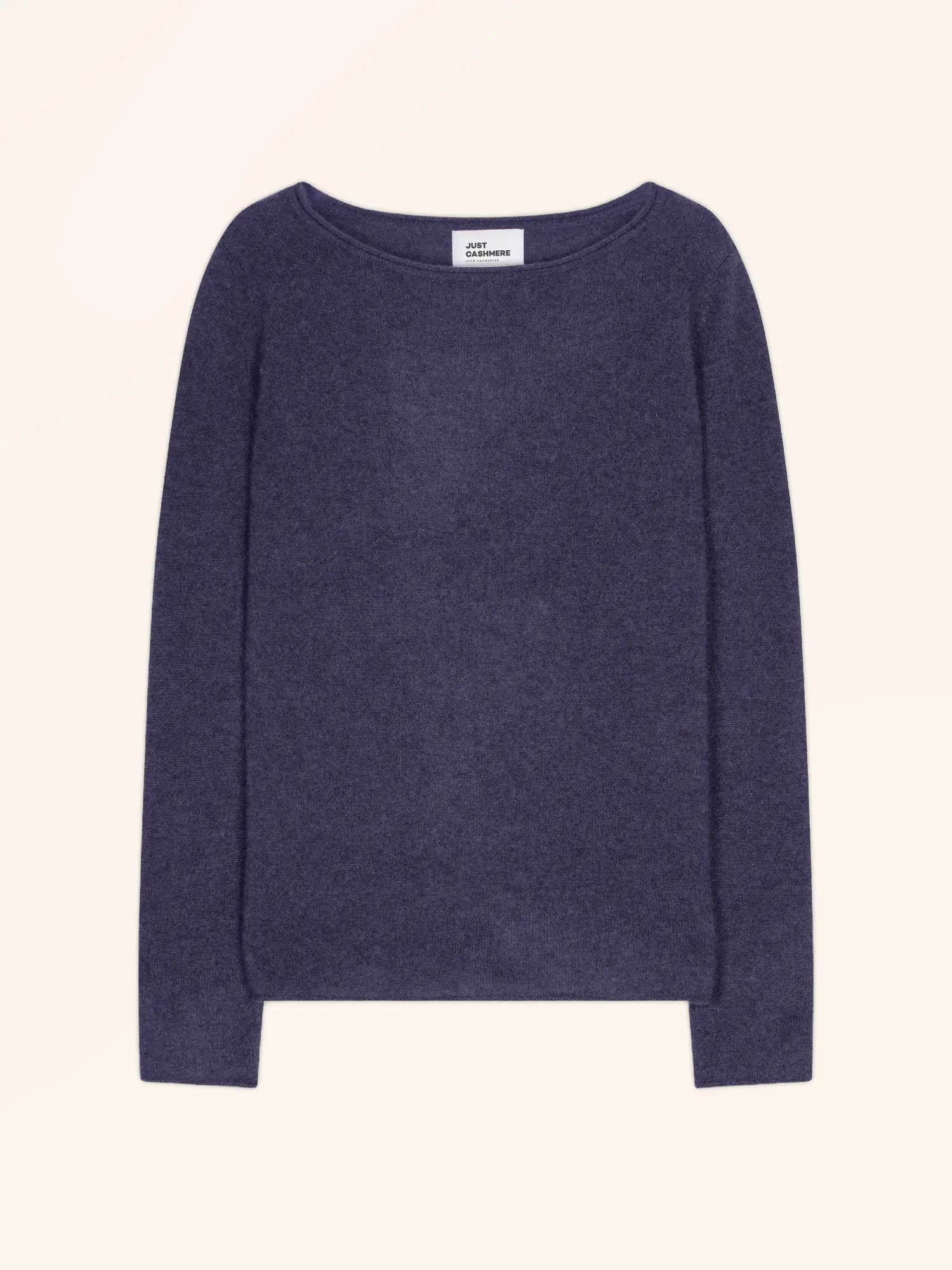 GRACE pullover u-boot-ausschnitt violett grau meliert