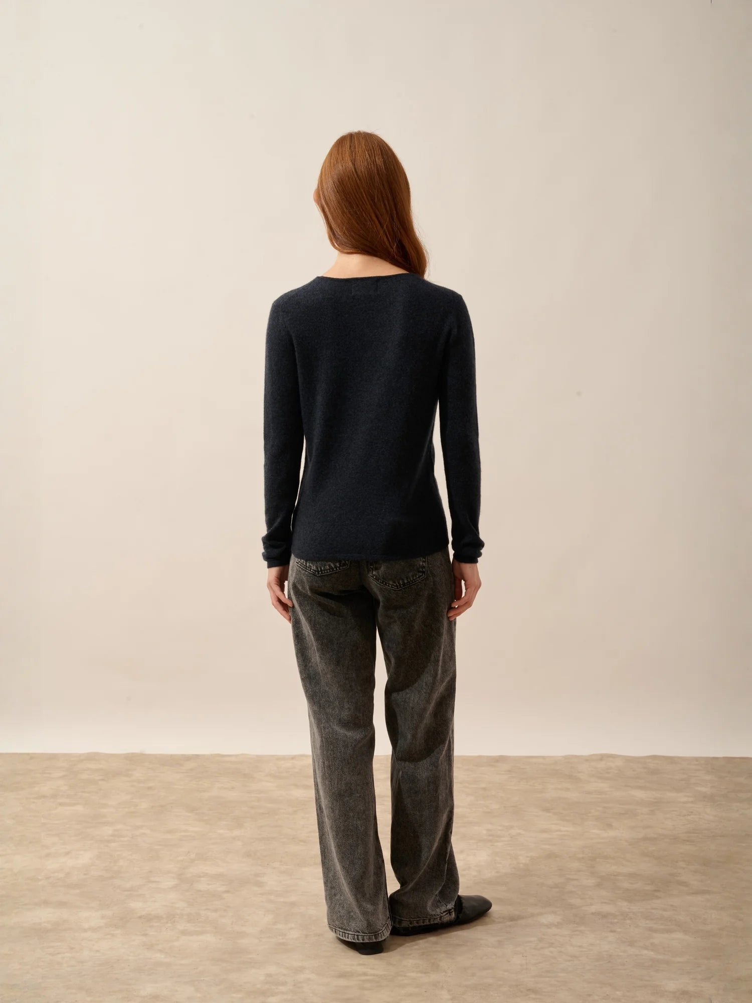 VIVIAN pullover rundhalsausschnitt caviar