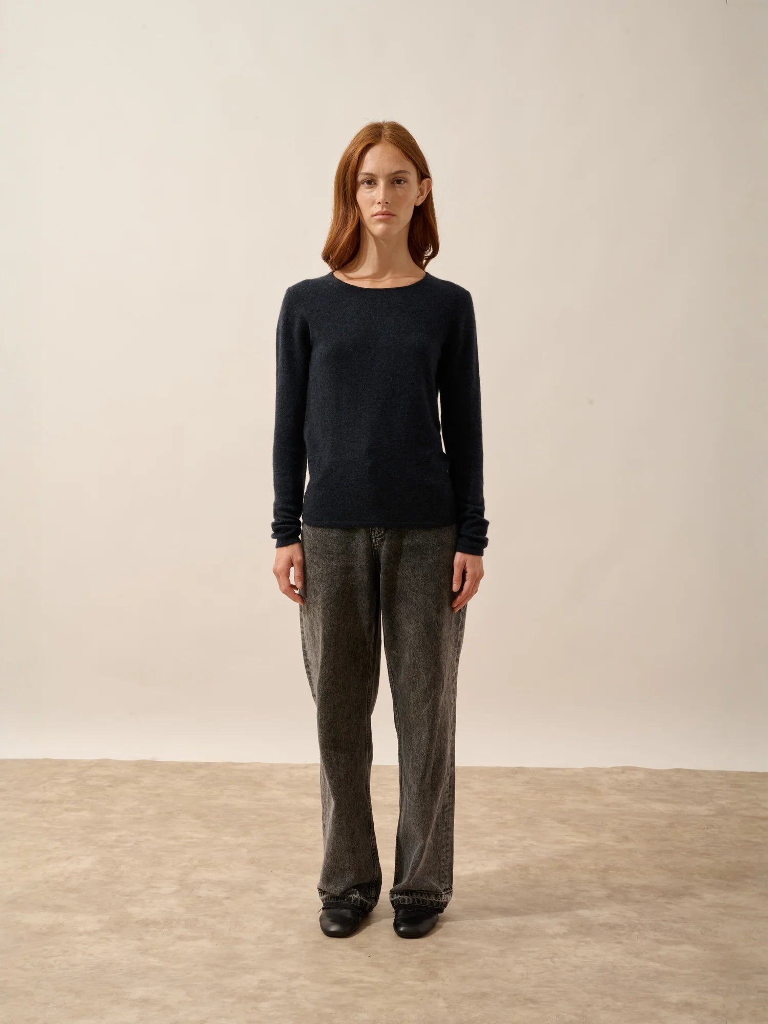 VIVIAN pullover rundhalsausschnitt caviar