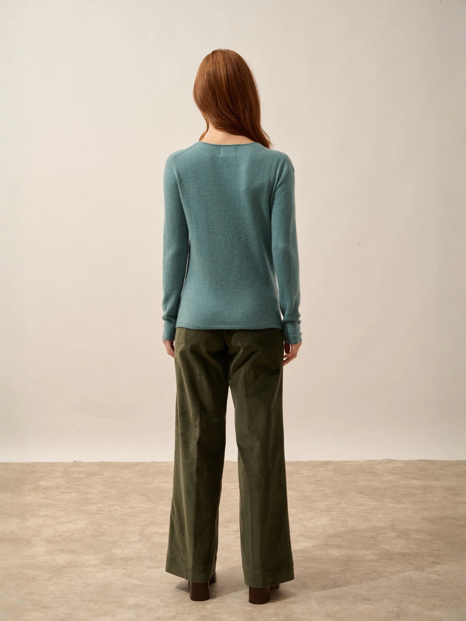 VIVIAN pullover rundhalsausschnitt eucalyptus