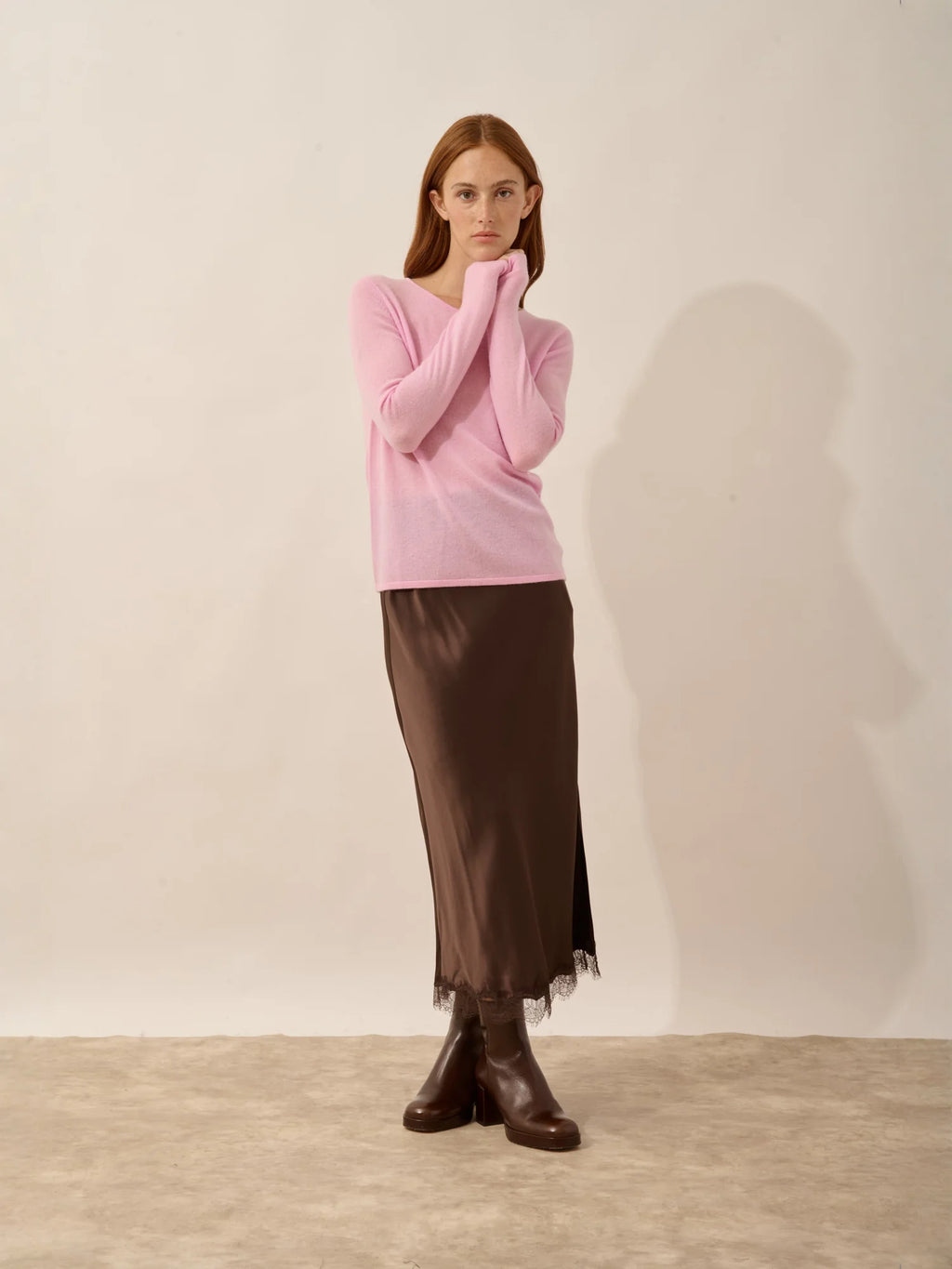 VIVIAN pullover rundhalsausschnitt quartz rosa
