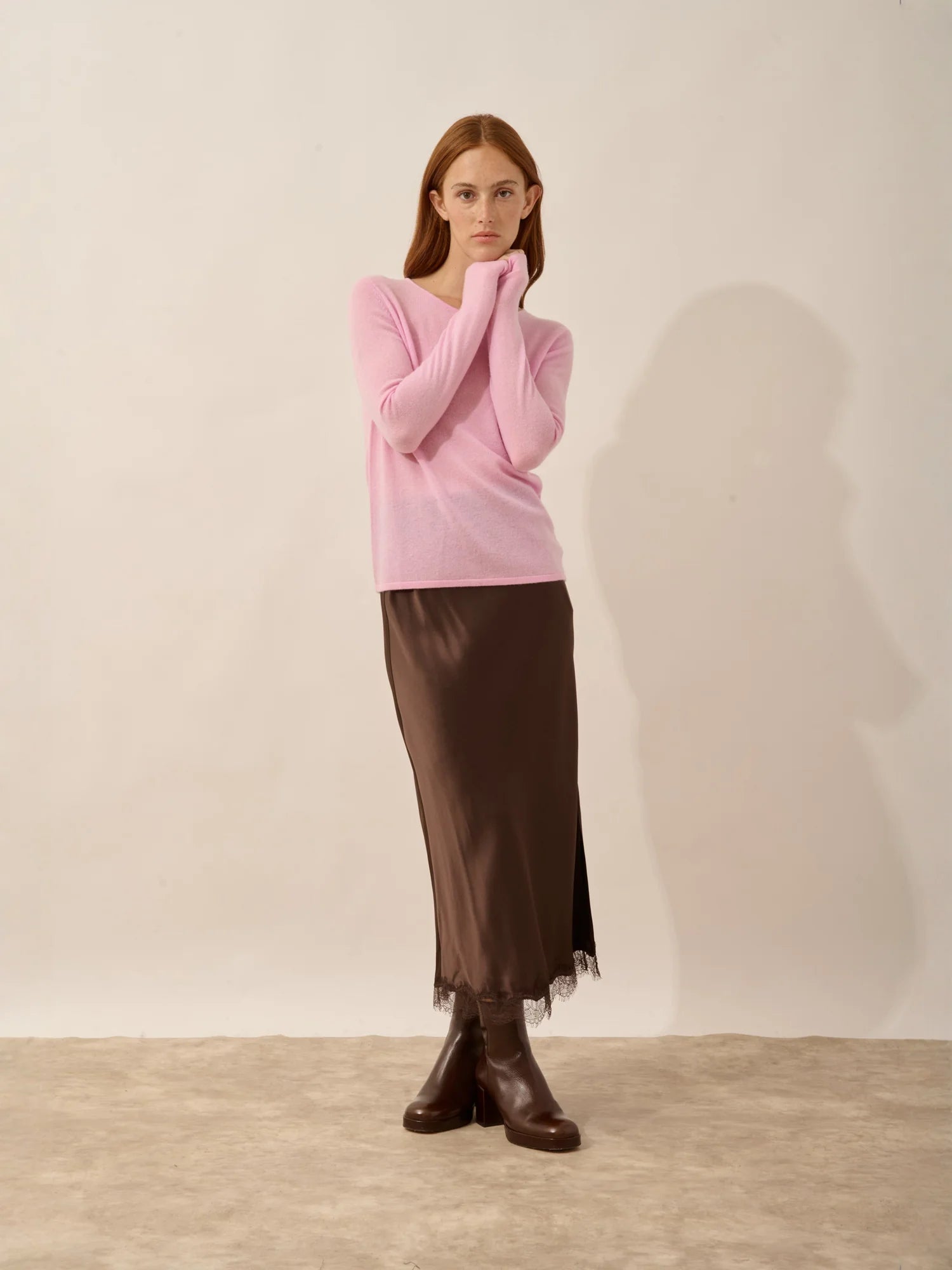 VIVIAN pullover rundhalsausschnitt quartz rosa